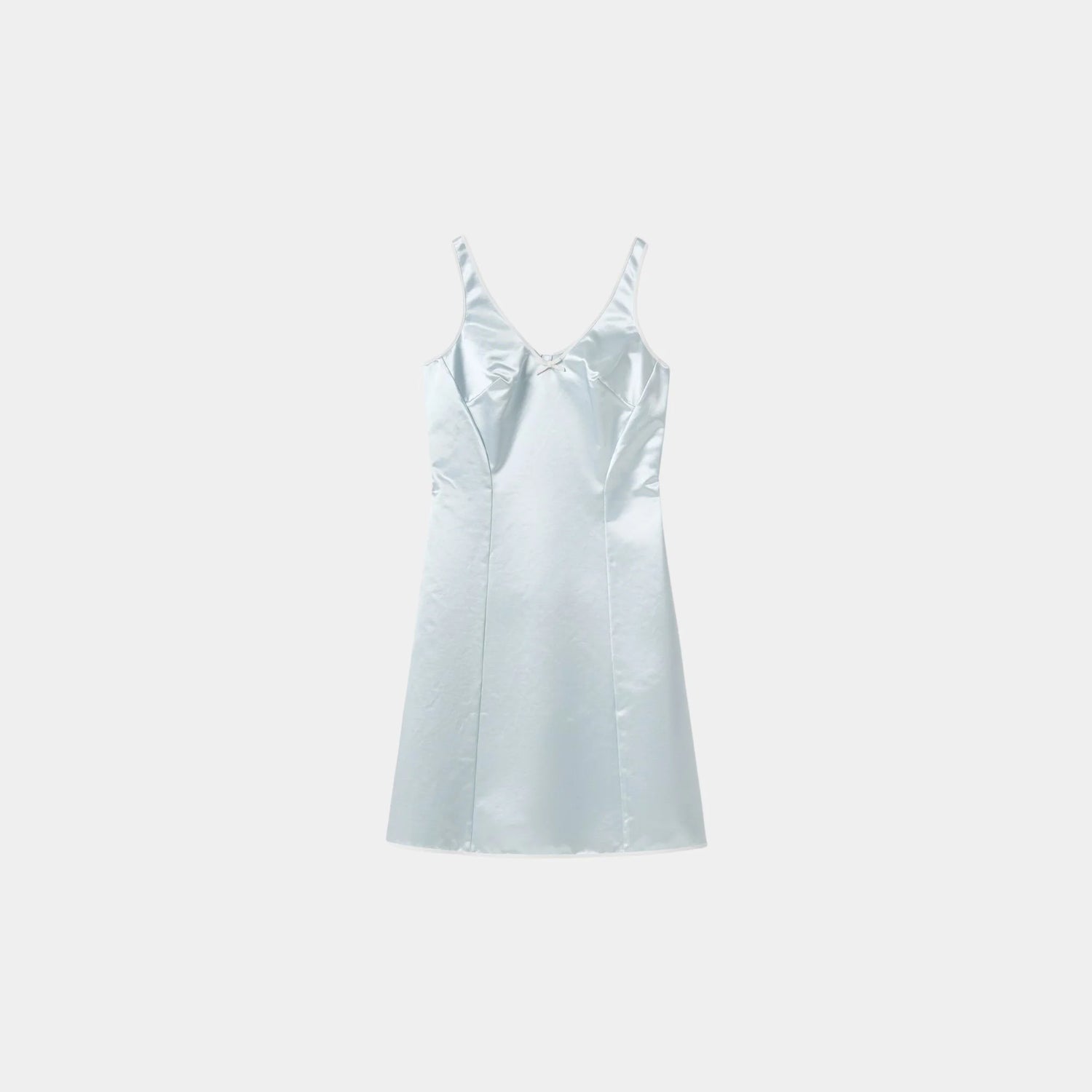 Miu Miu Satin Sleeveless Dress, Astro, Front