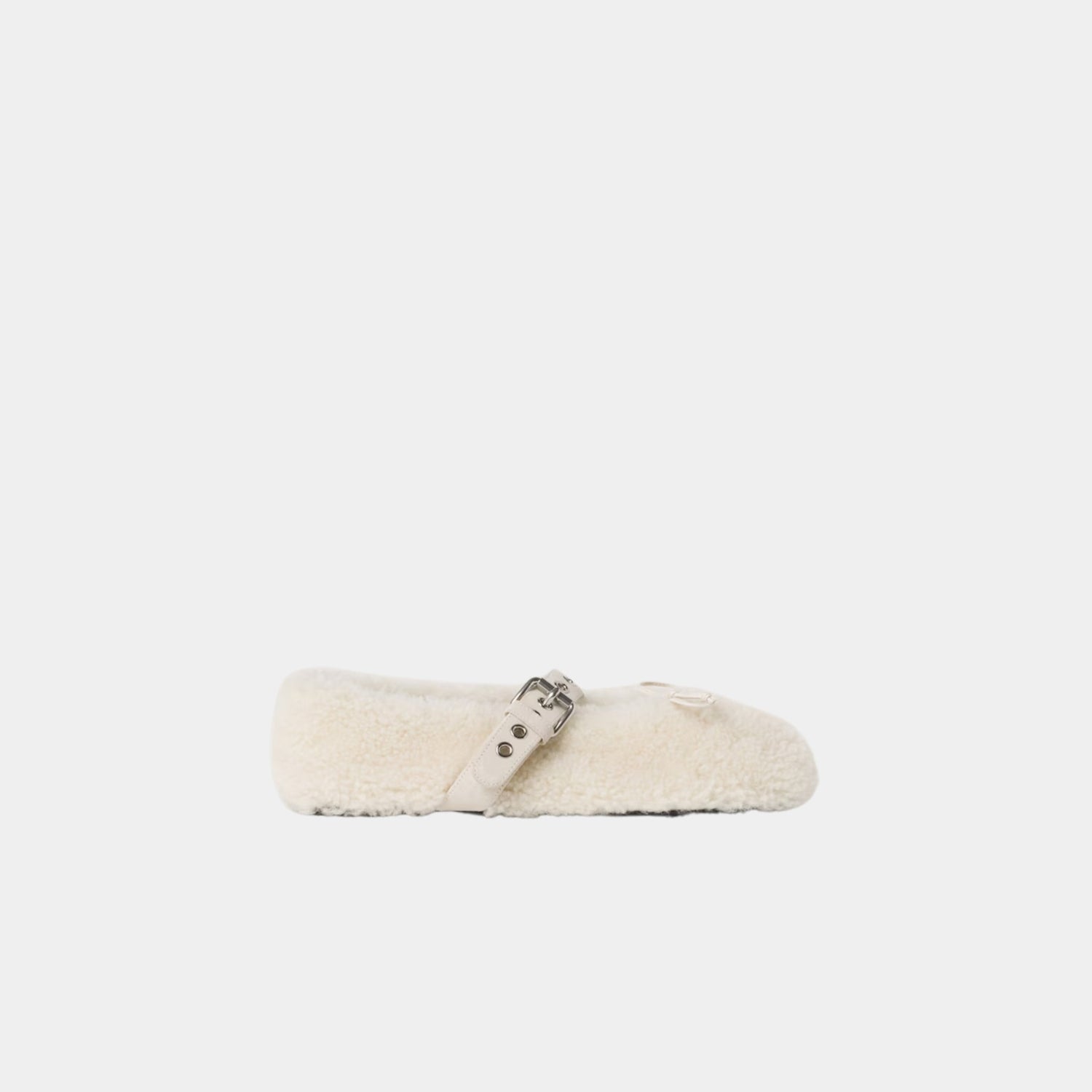 Miu Miu Shearling Lambskin Ballerinas, Side