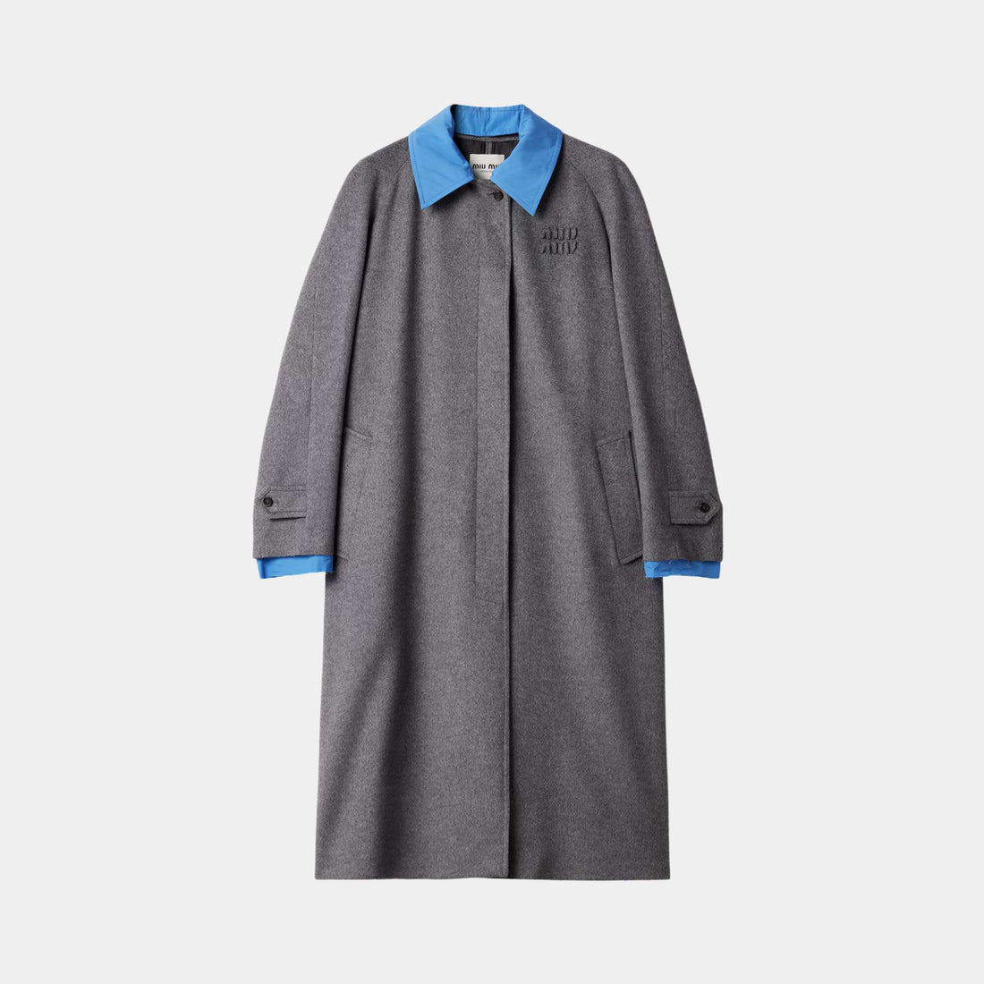 Miu Miu Single Breasted Velour Coat, Front