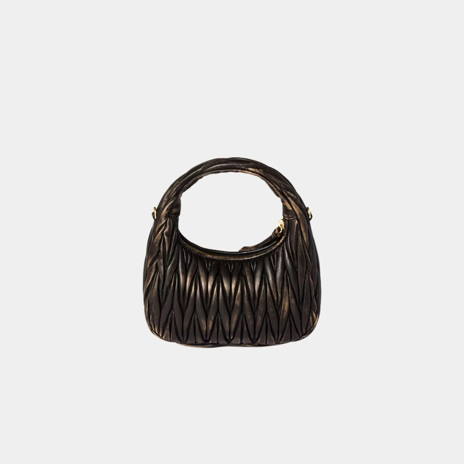 Miu Miu Small Wander Bag in Quilted Nappa Leather, Coffee, Back