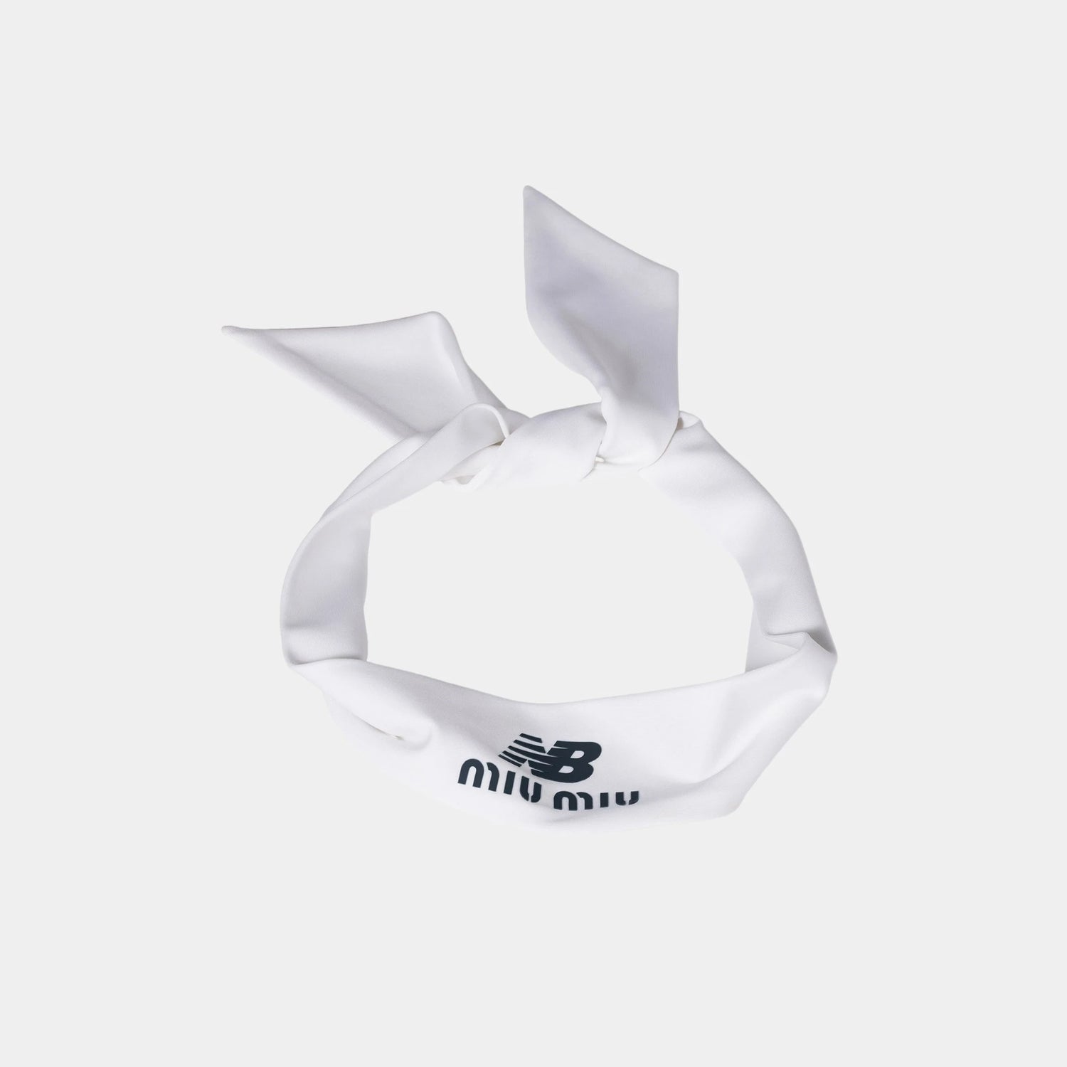 Miu Miu Stretch Technical Jersey Band, Baltic Blue, White