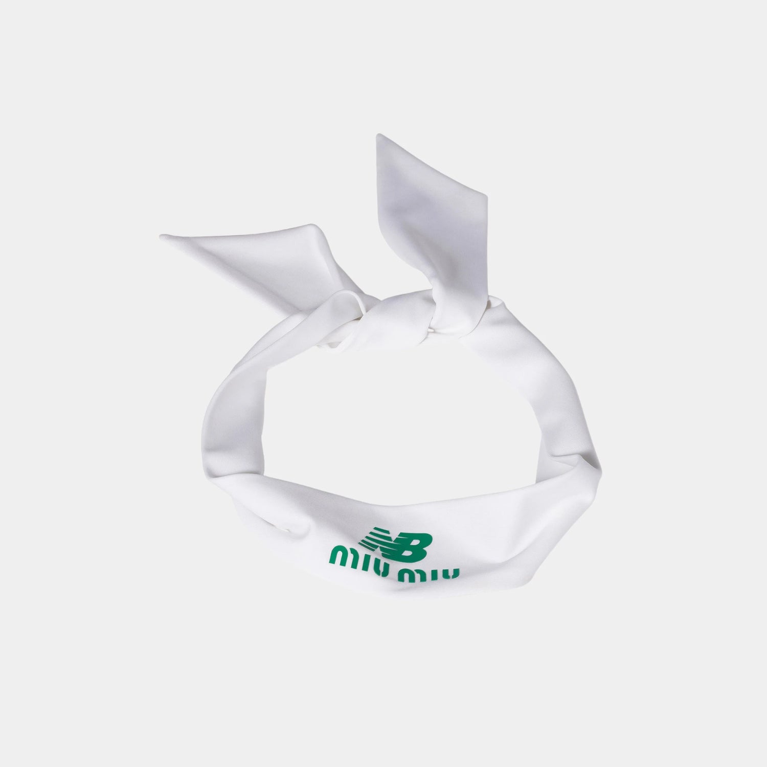 Miu Miu Stretch Technical Jersey Band, Green, White