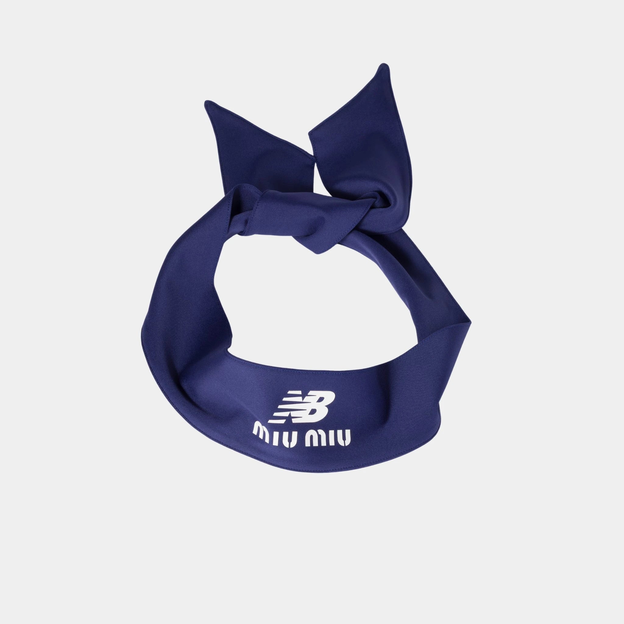 Miu Miu Stretch Technical Jersey Band, Royal Blue, White