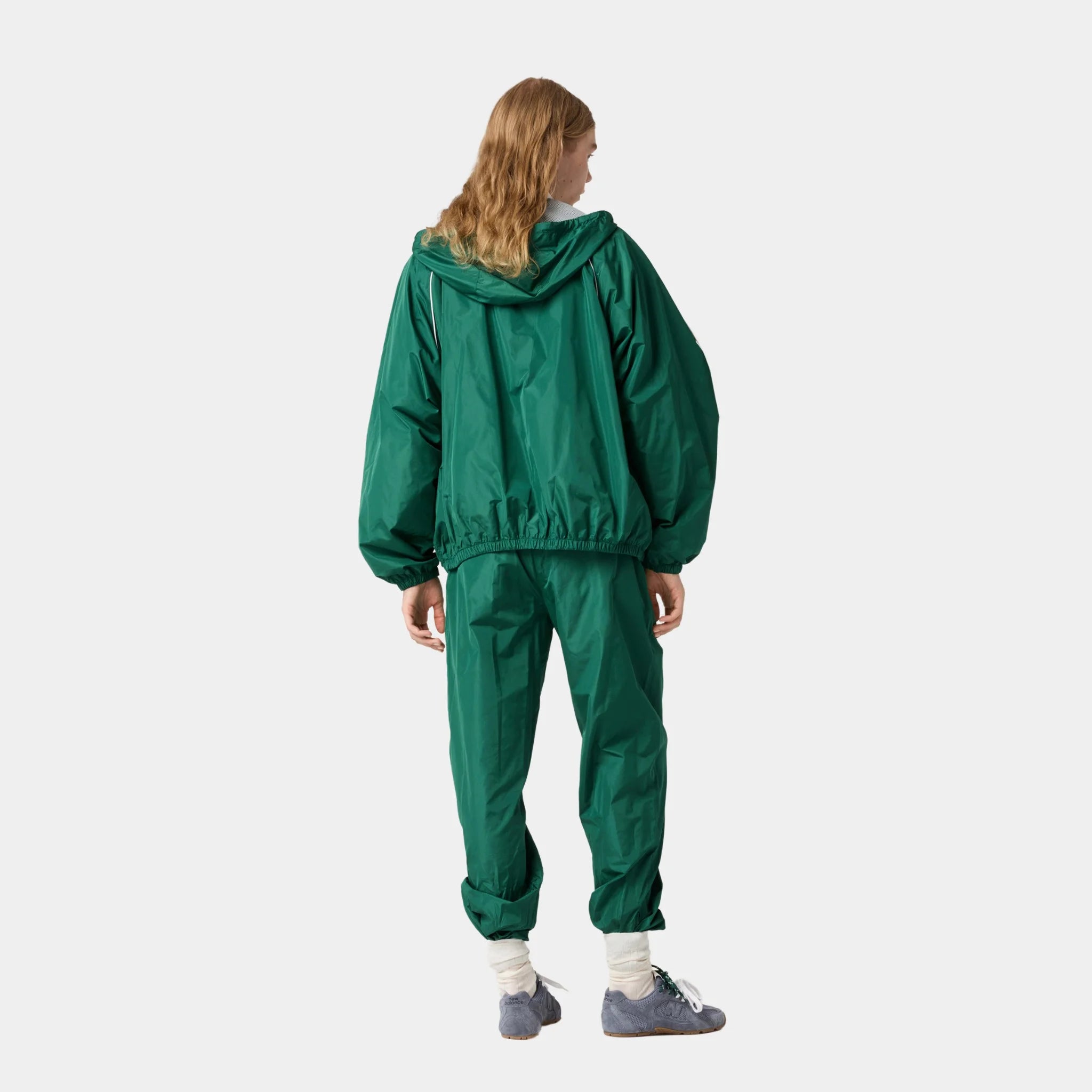 Miu Miu Technical Poplin Joggers, Green, Model, Back