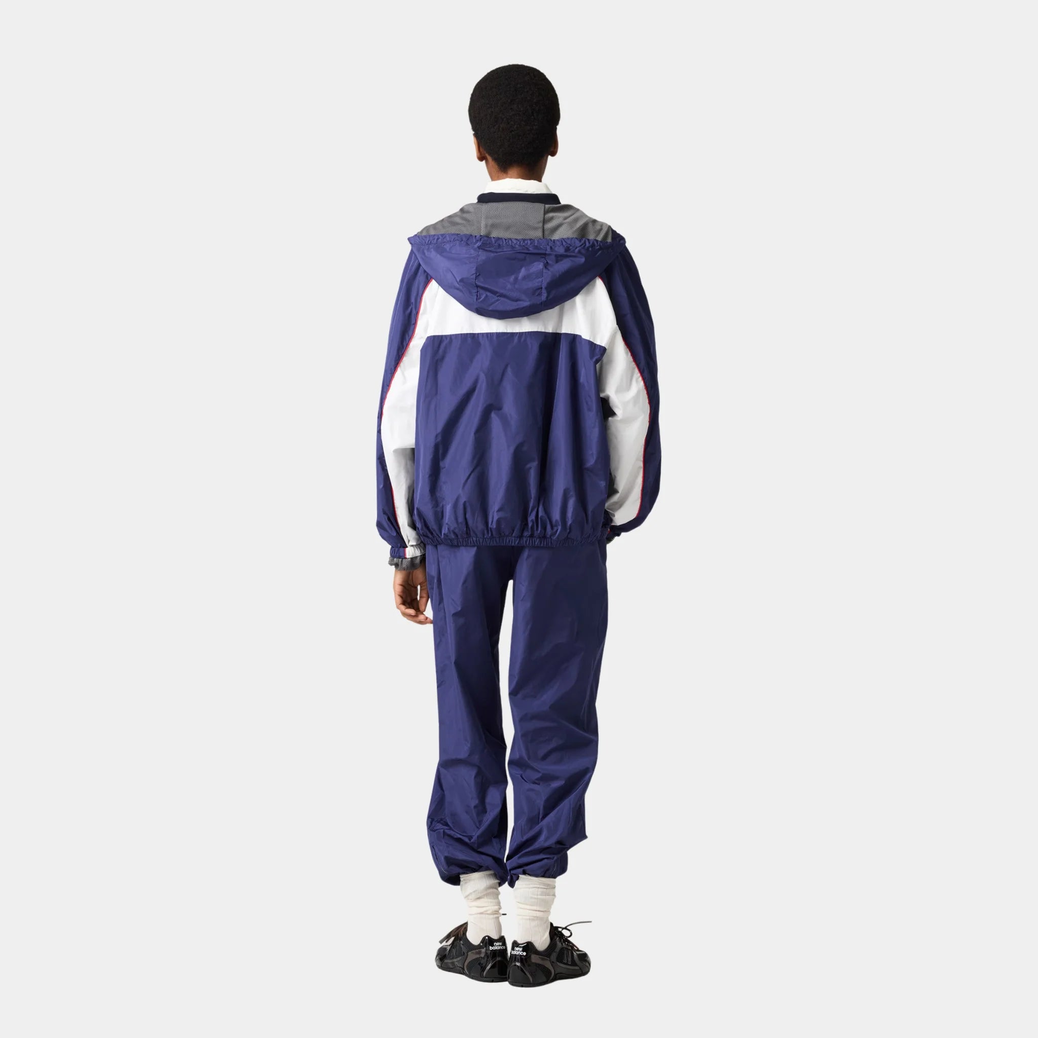 Miu Miu Technical Poplin Joggers, Royal Blue, Model, Back