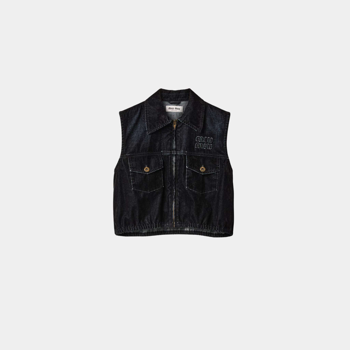 قميص Chambray مطبوع باللون الأسود