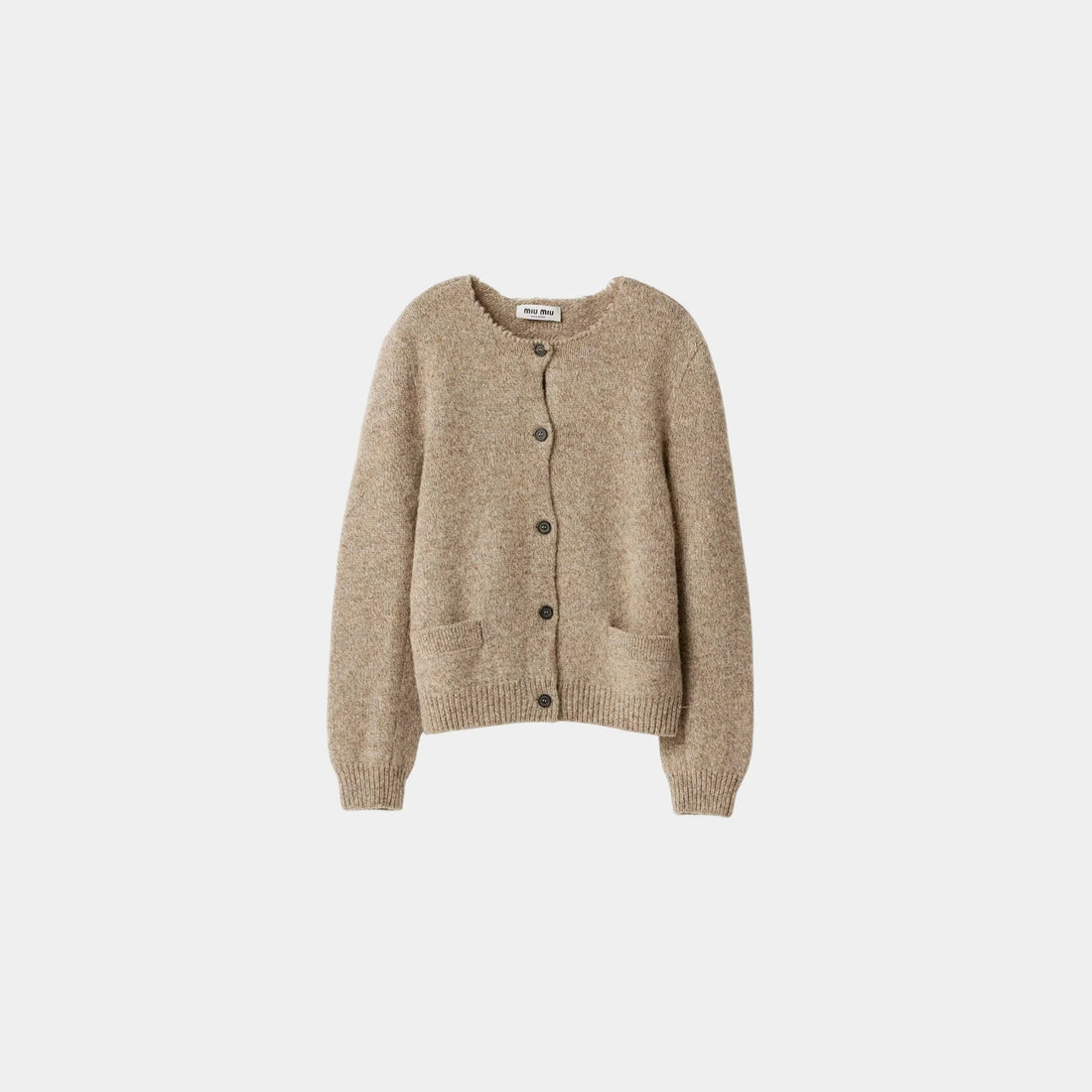 Miu Miu Wool Knit Cardigan, Cord, Front