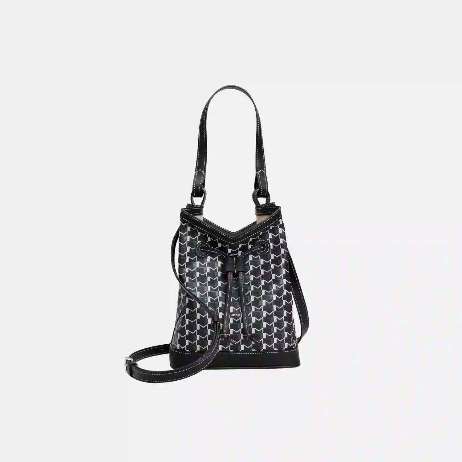 Moynat Bucket Bag, Black and White