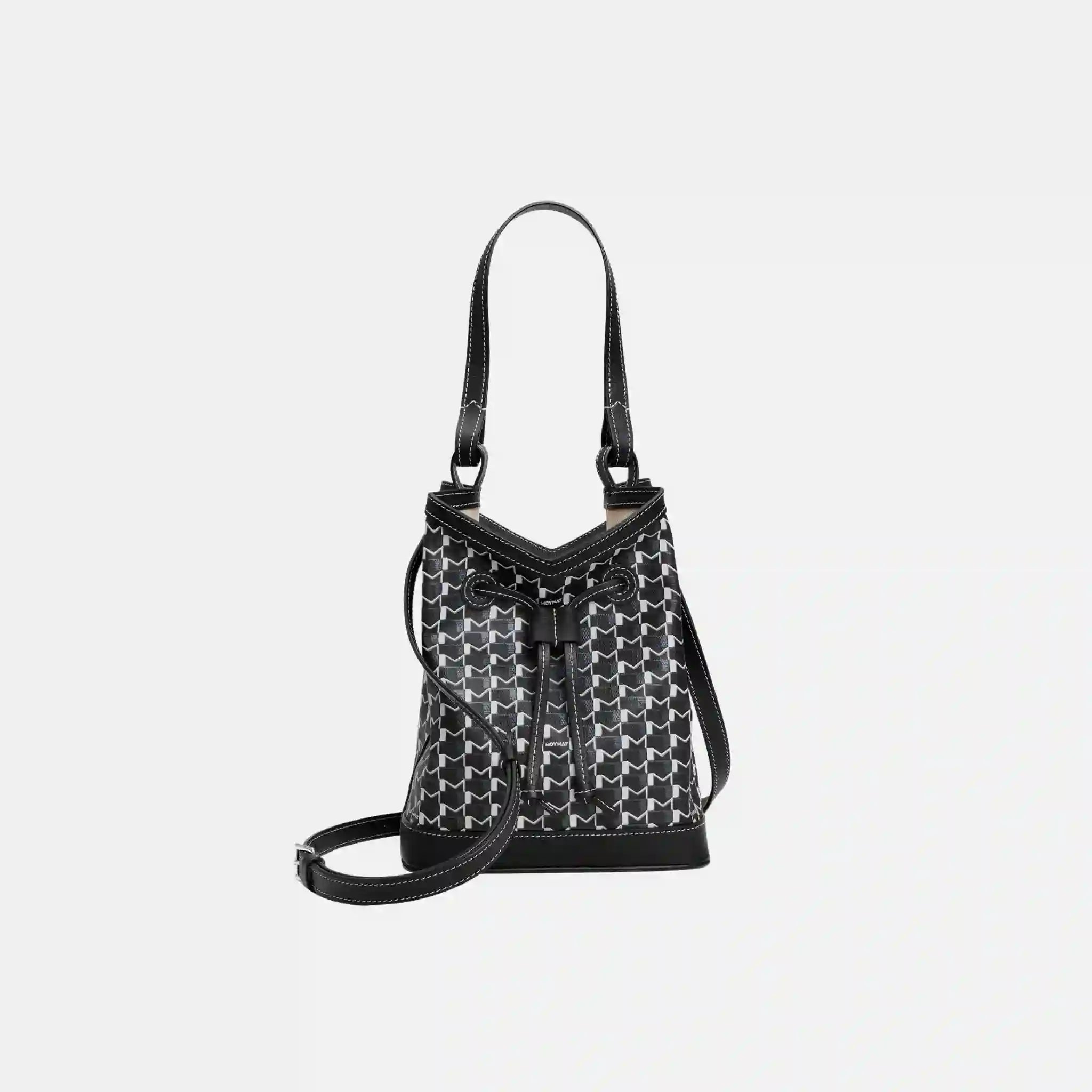 Moynat Bucket Bag, Black and White