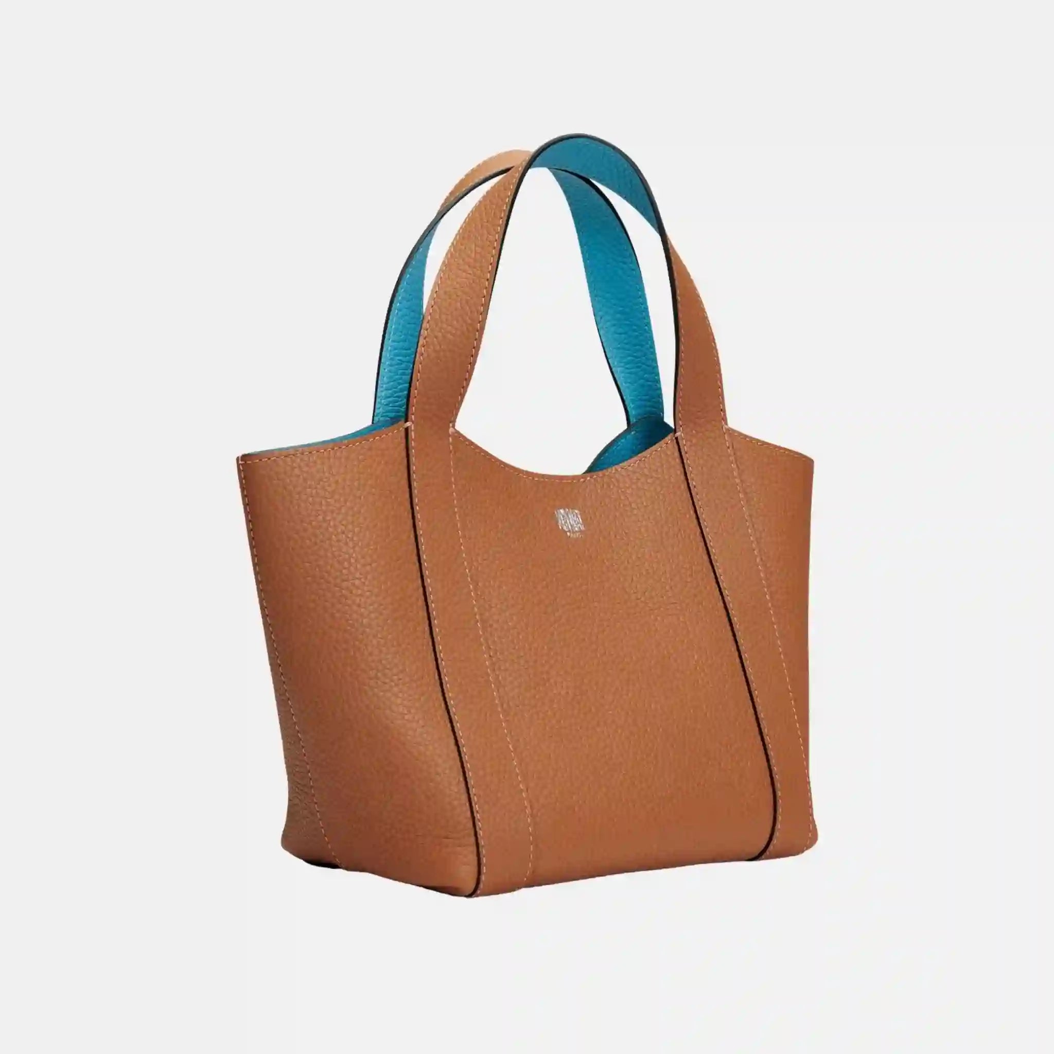 Moynat Duo Tote Bag BB, Cannelle Azur, Side