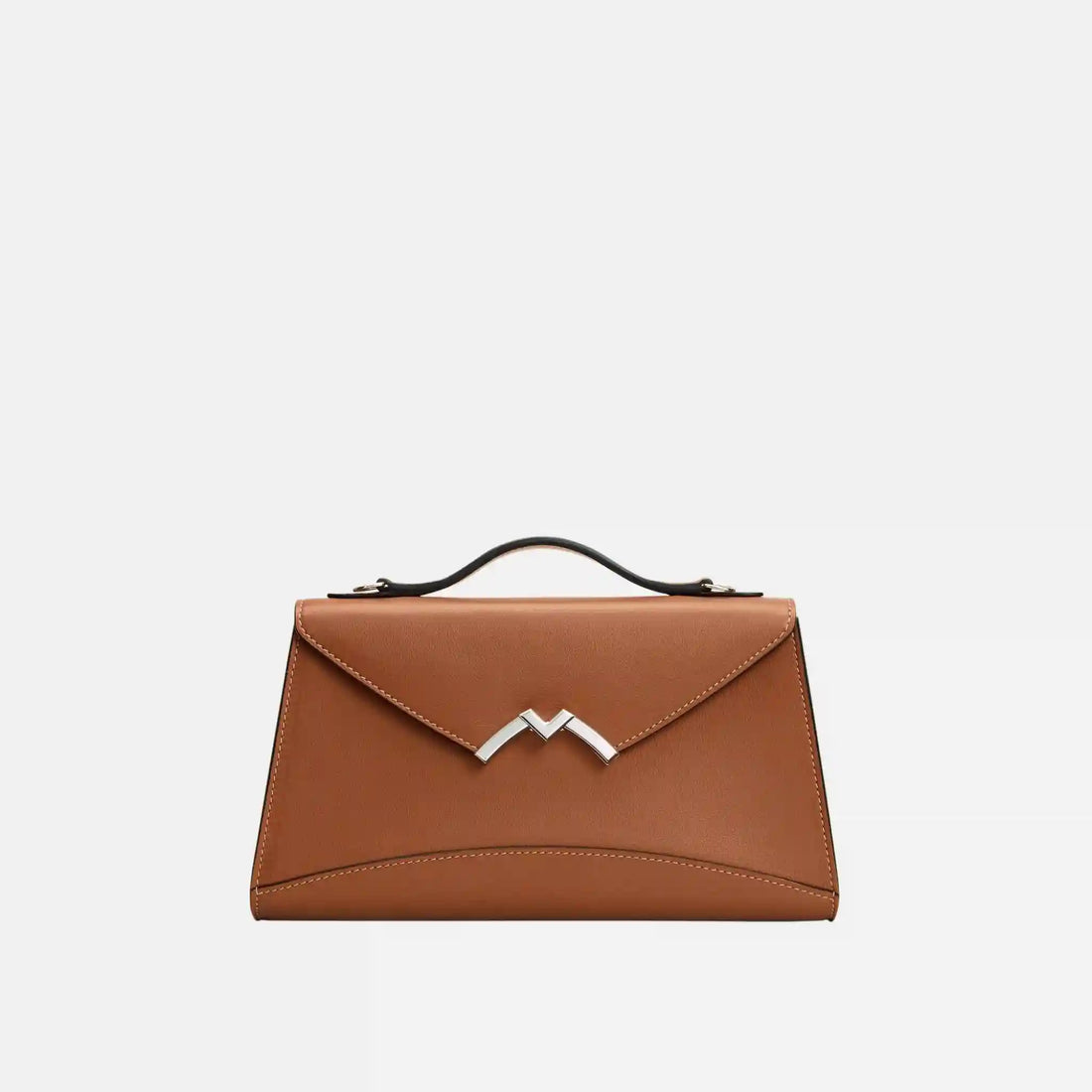 Moynat Gabrielle Clutch in Dream Calf Leather, Front
