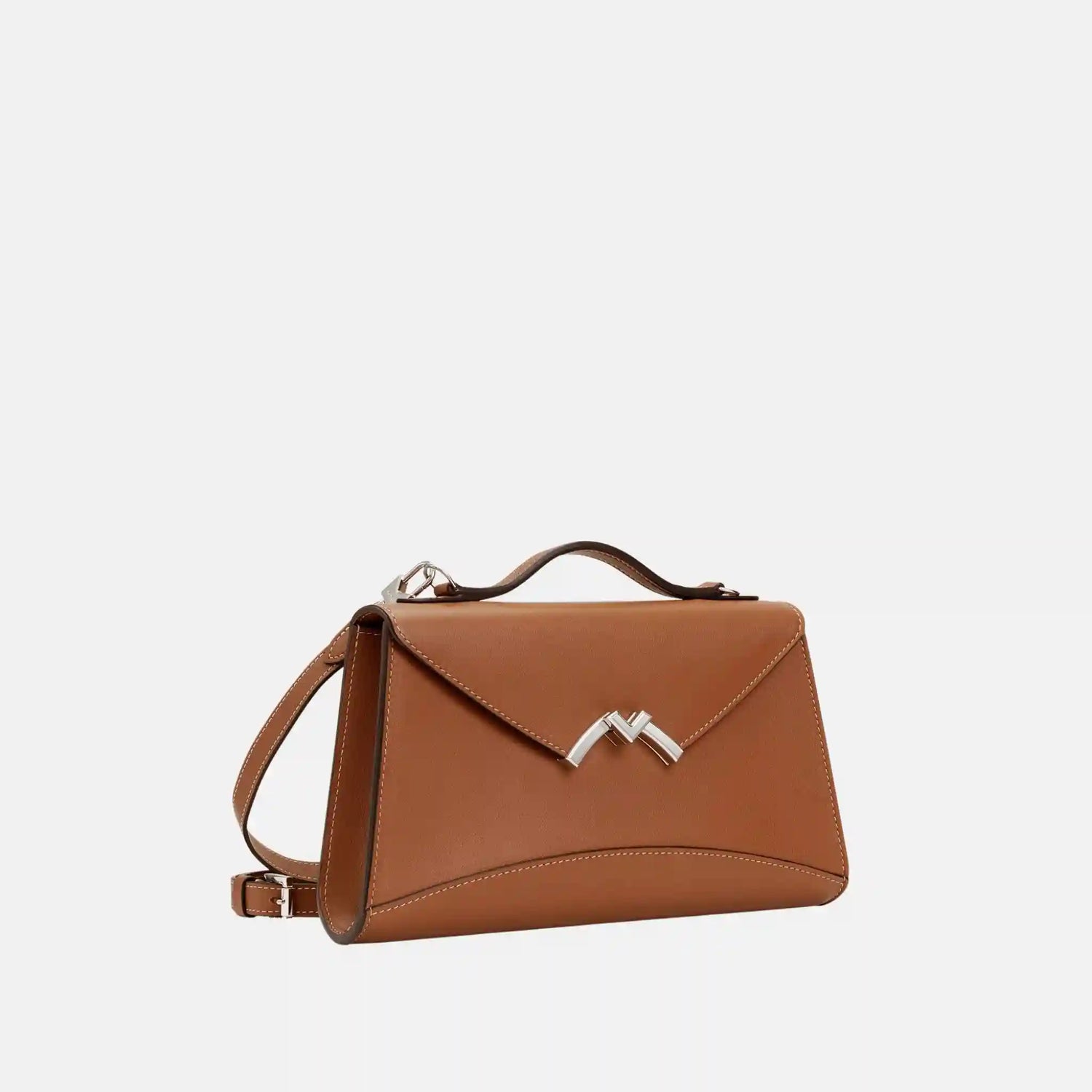 Moynat Gabrielle Clutch in Dream Calf Leather, Side