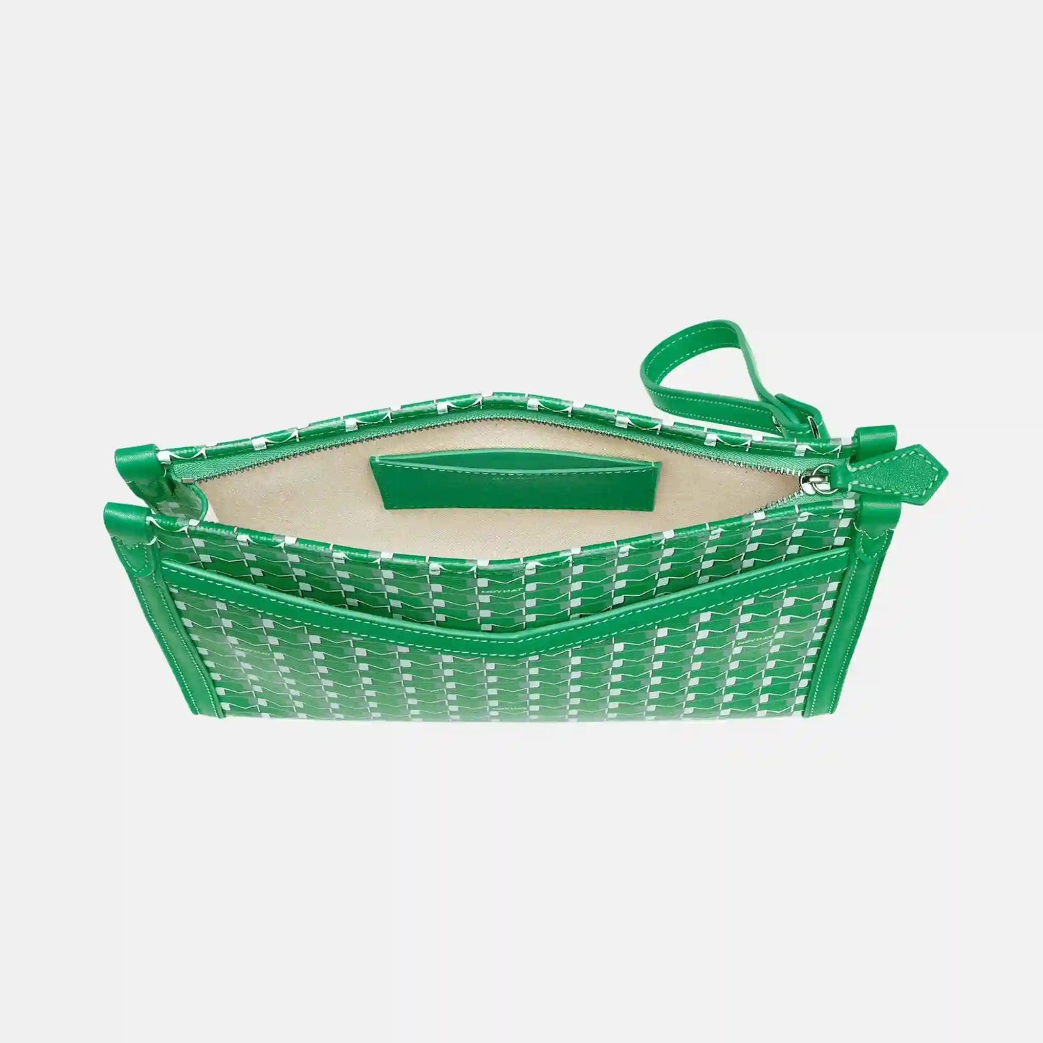 Moynat M Nomad Pouch, Green, Inside