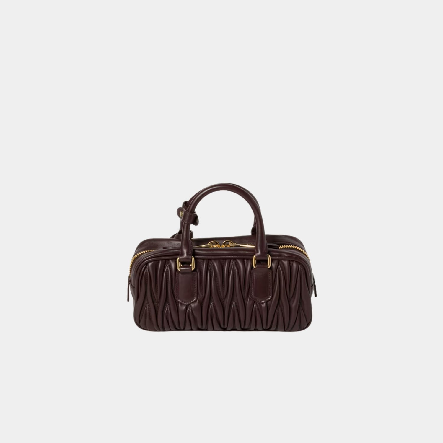 Miu Miu Arcadie Matelassé Nappa Leather Bag, Briarwood, Back