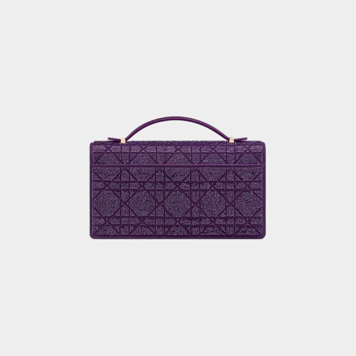 Dior Or My Dior Mini Bag Microbead-Embroidered Cotton, Royal Purple, Back