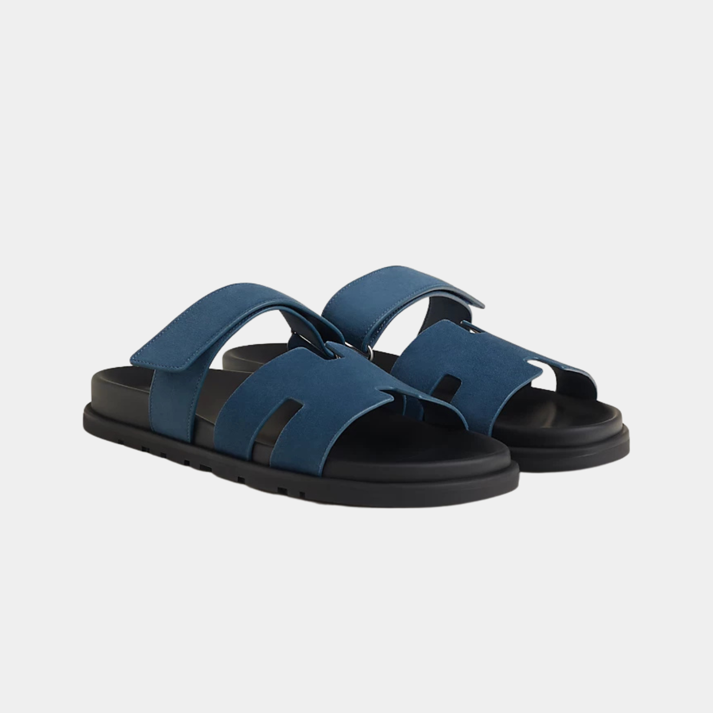 Chypre Suede Sandal - Bleu Turquin
