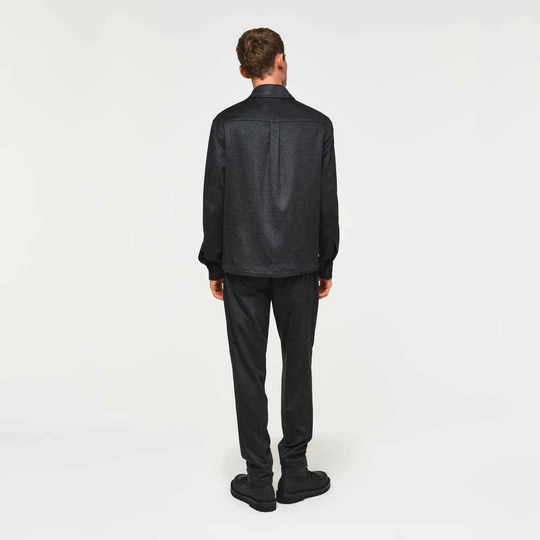 Ogier Aosta Cashmere Overshirt, Back Model 