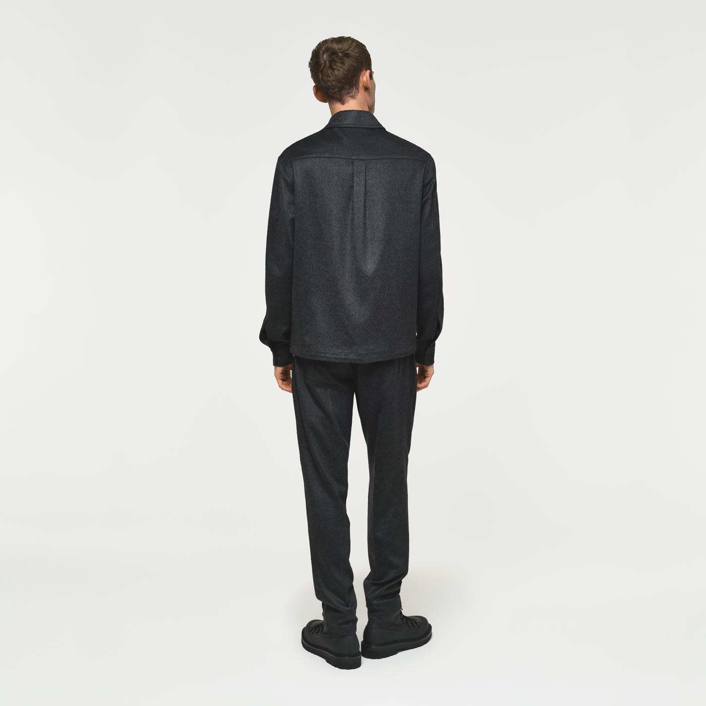 Ogier Aosta Cashmere Overshirt, Back Model 