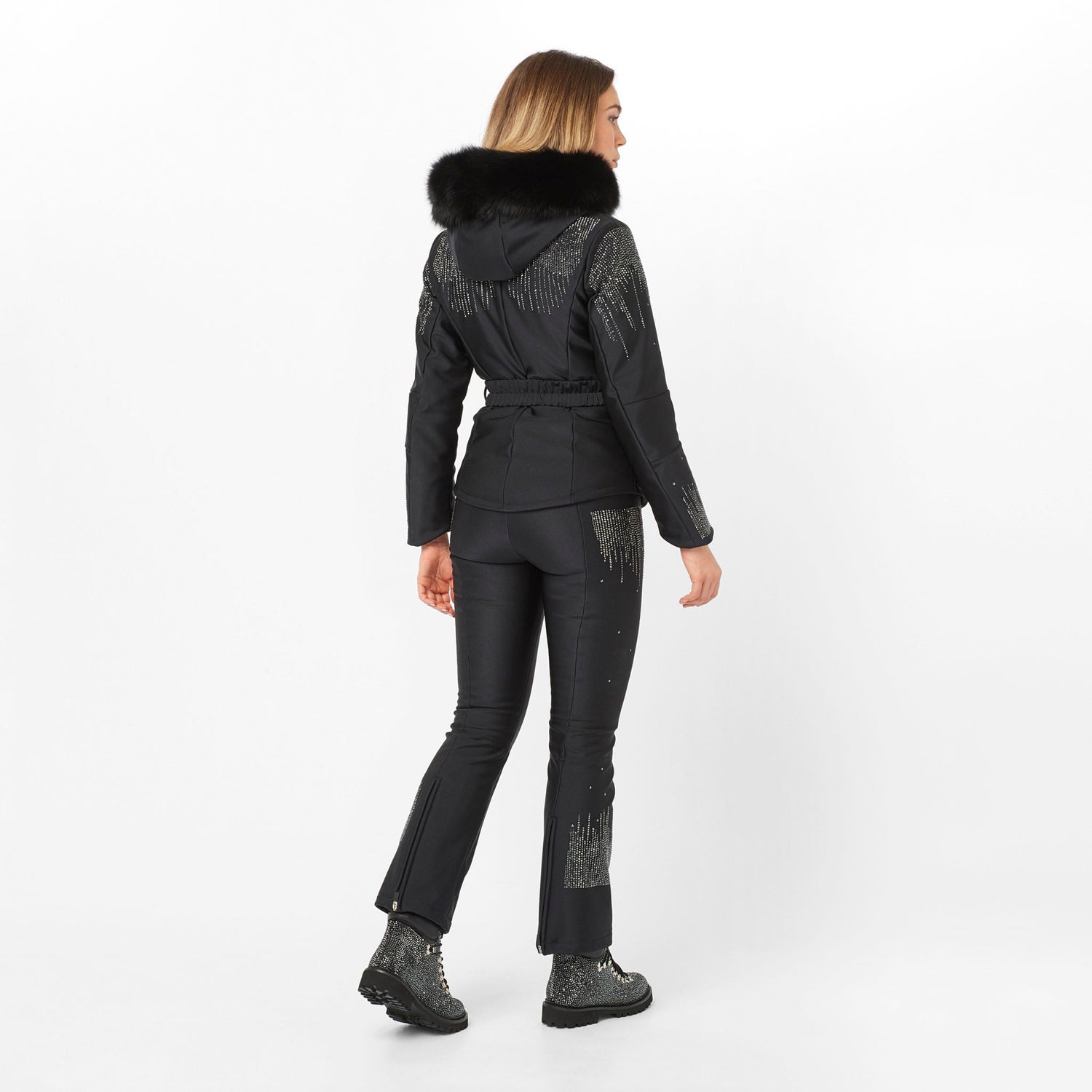 Partenkirschen Swarovski Boots Black, back model