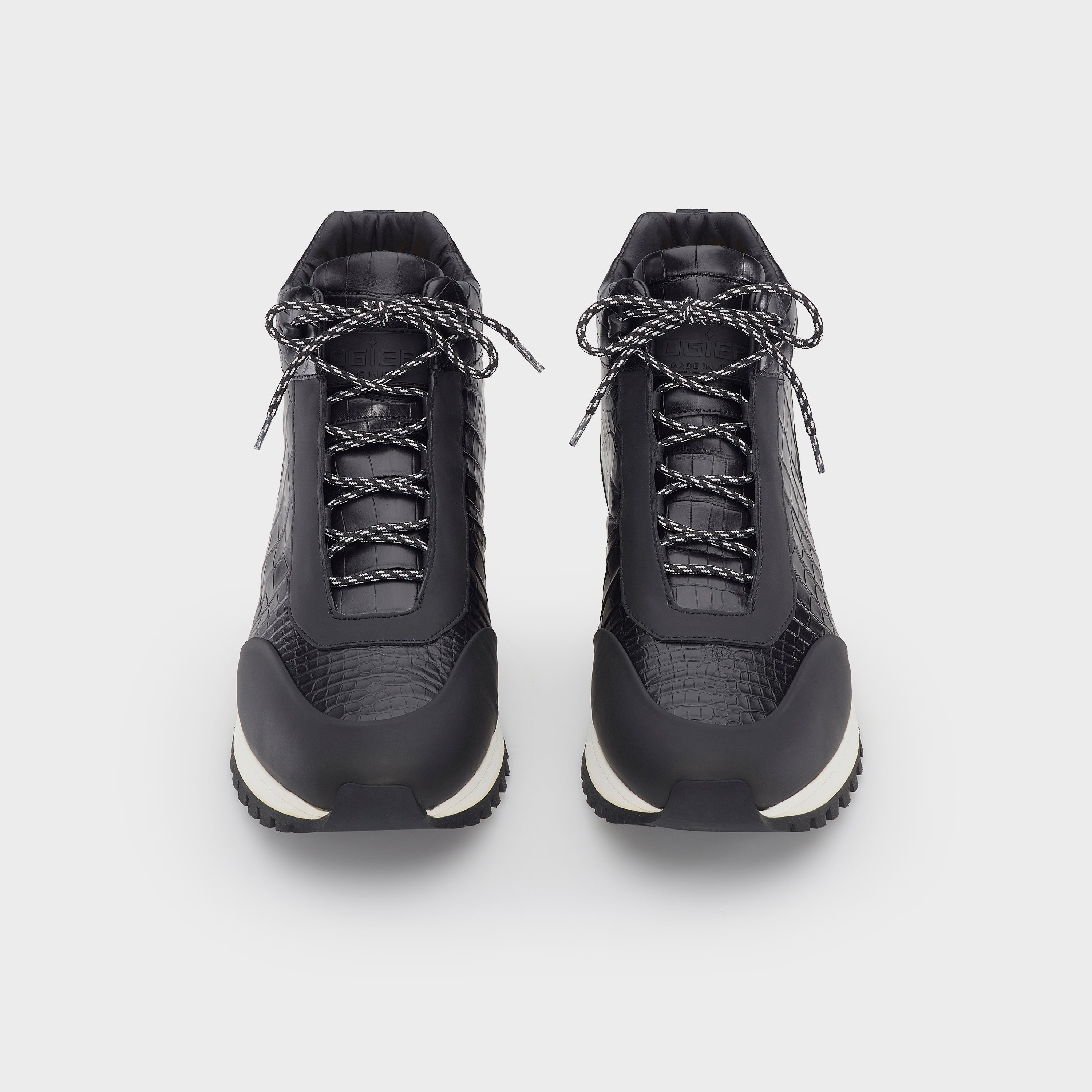 Ogier Toronto Alligator Sneakers Black Front