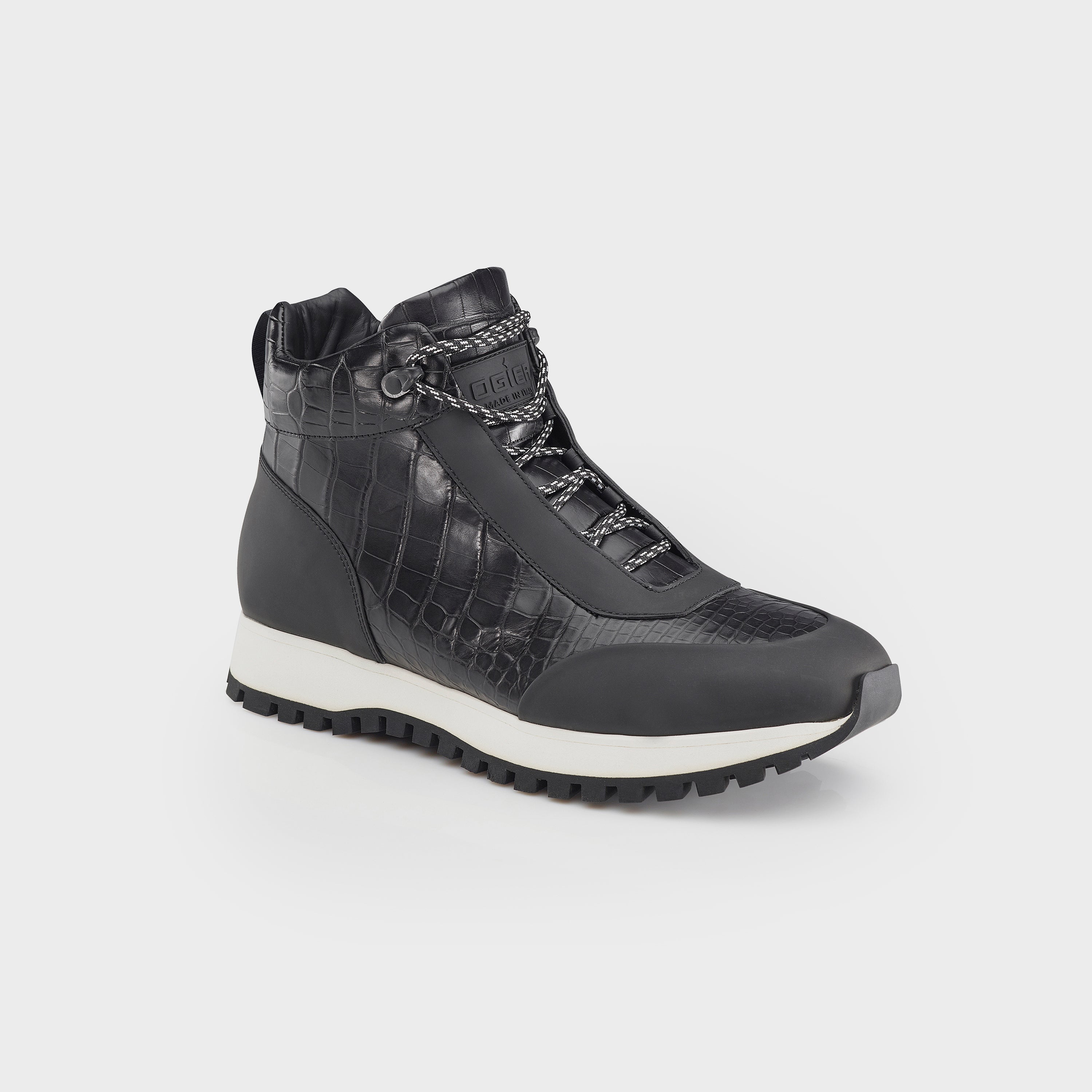 Ogier Toronto Alligator Sneakers Black SIde