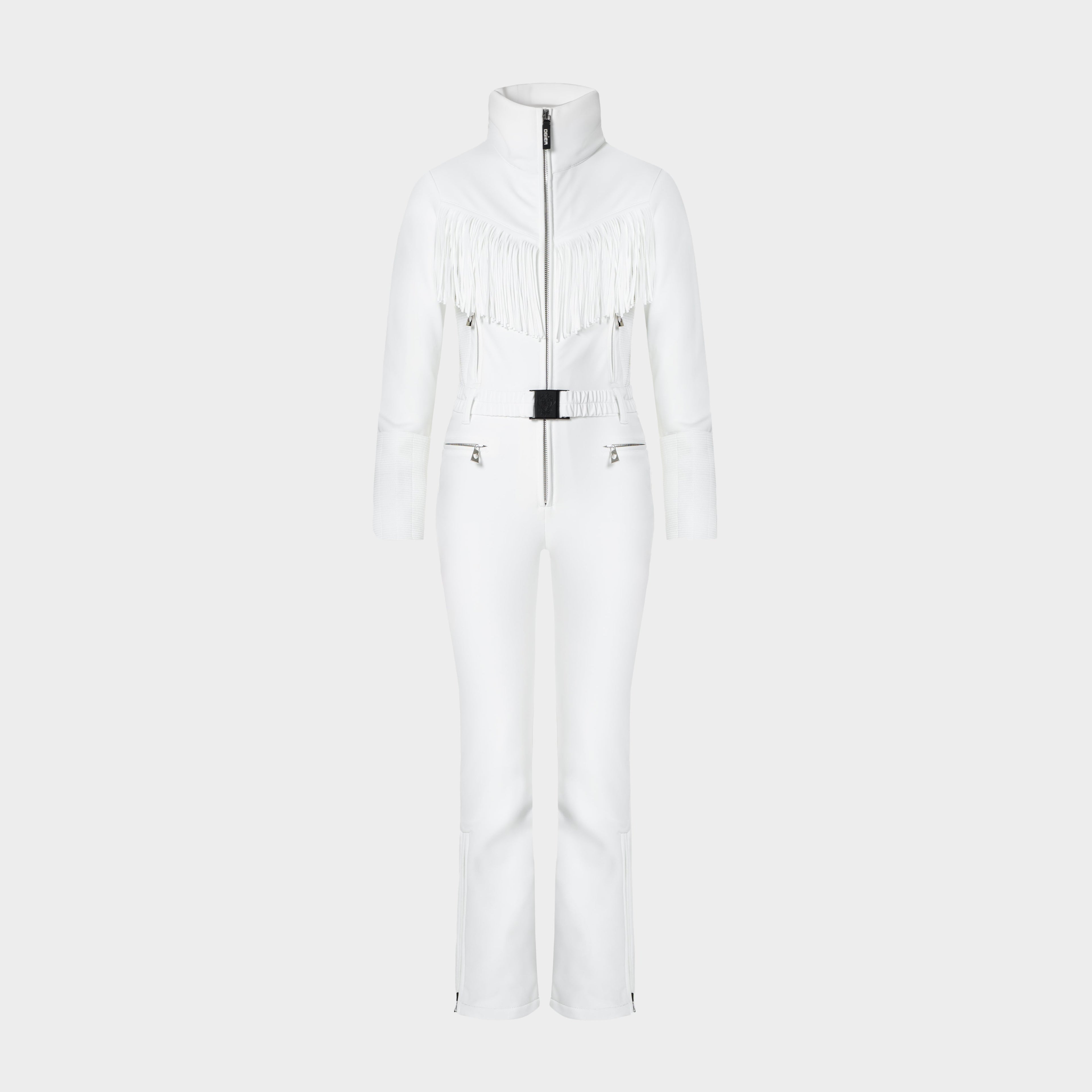 Orgier Tuta Tassel Ski One Piece, White , Front