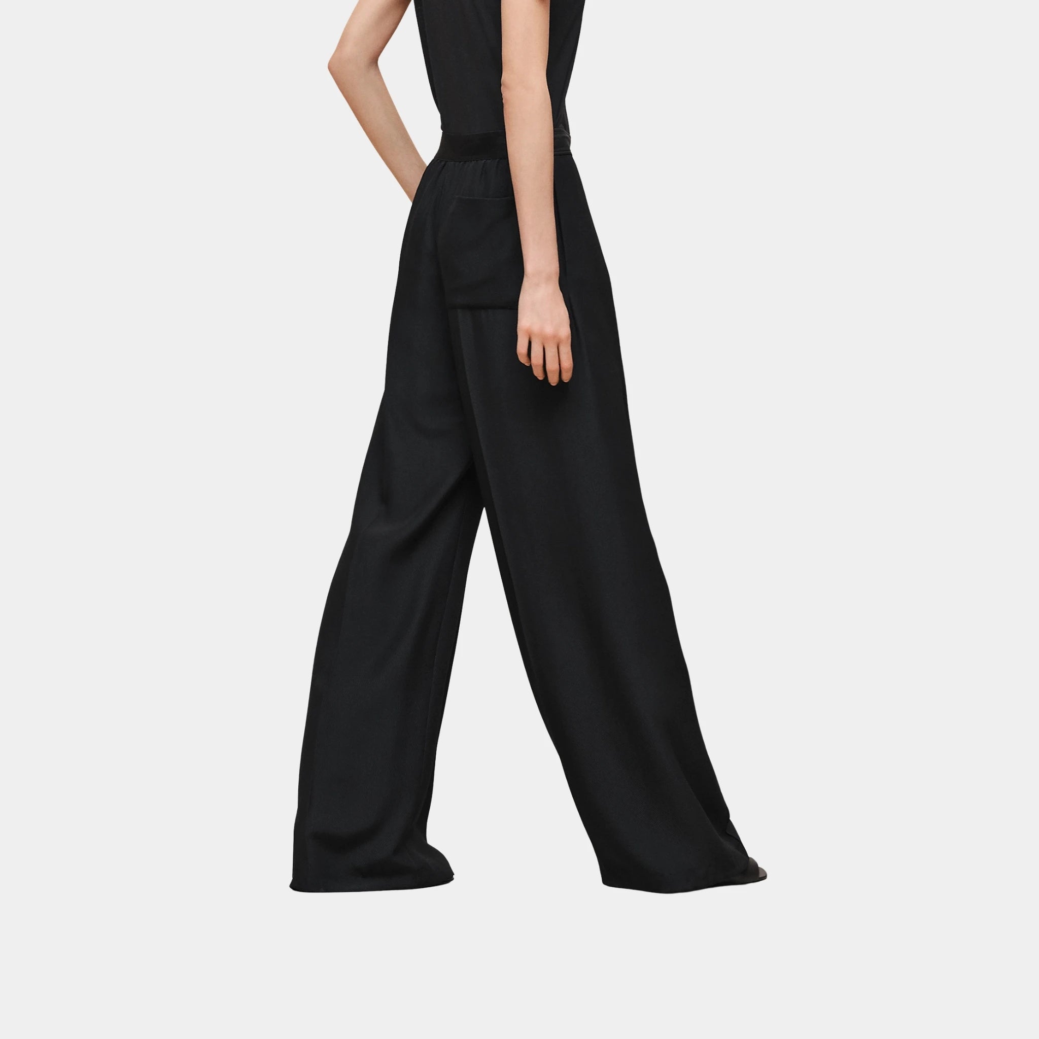 Pants in Crepe Silk Cavalry