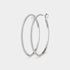 Perlée Pearls Of Gold Hoop Earrings Large Model White Gold, Front