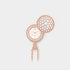 Perlée Pendant Watch Rose Gold Diamond Mother Of Pearl, front, Opened