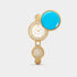 Perlée Toi Moi Watch Medium Model Yellow Gold Diamond Pearl Turquoise, Front