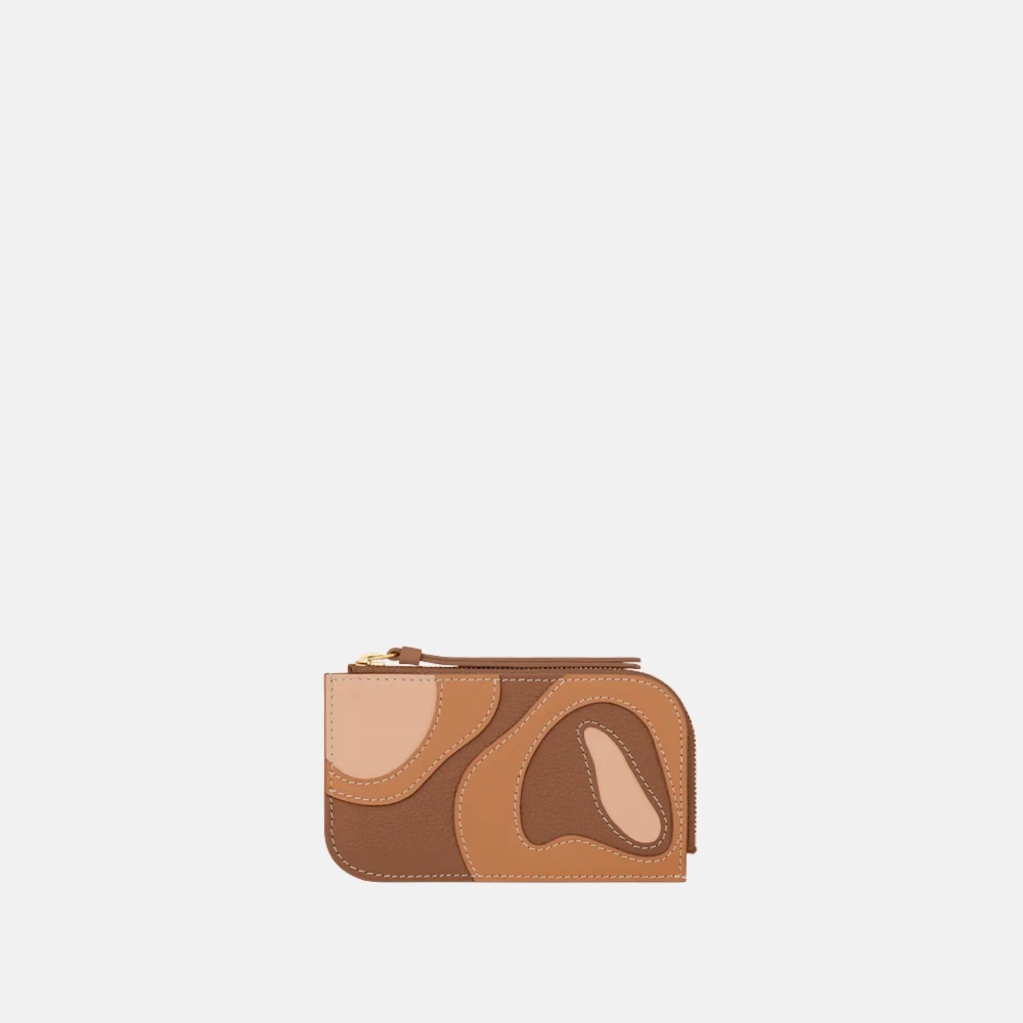 Polene Atla Card Holder Duo Edition, Trio Camel