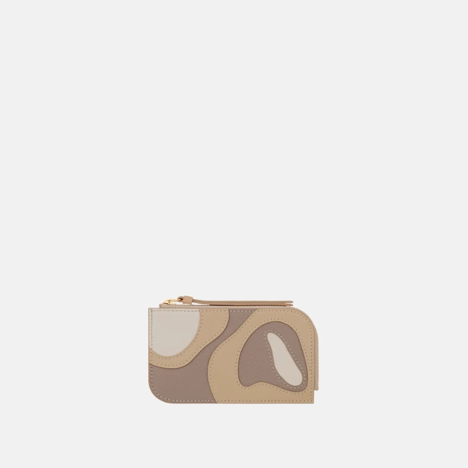 Polene Atla Card Holder Duo Edition, Trio Taupe