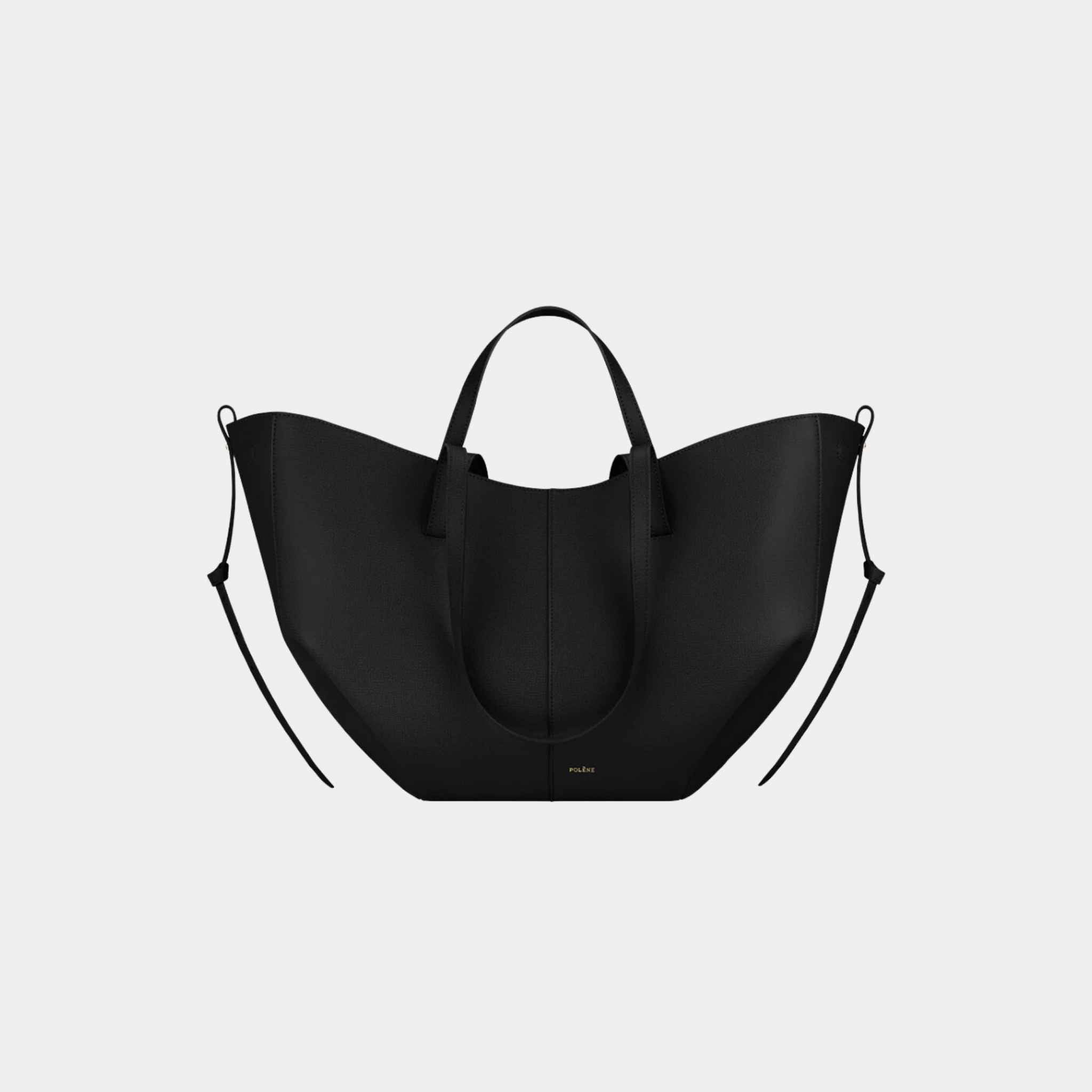 Polene Cyme Handbag, Black, Front View