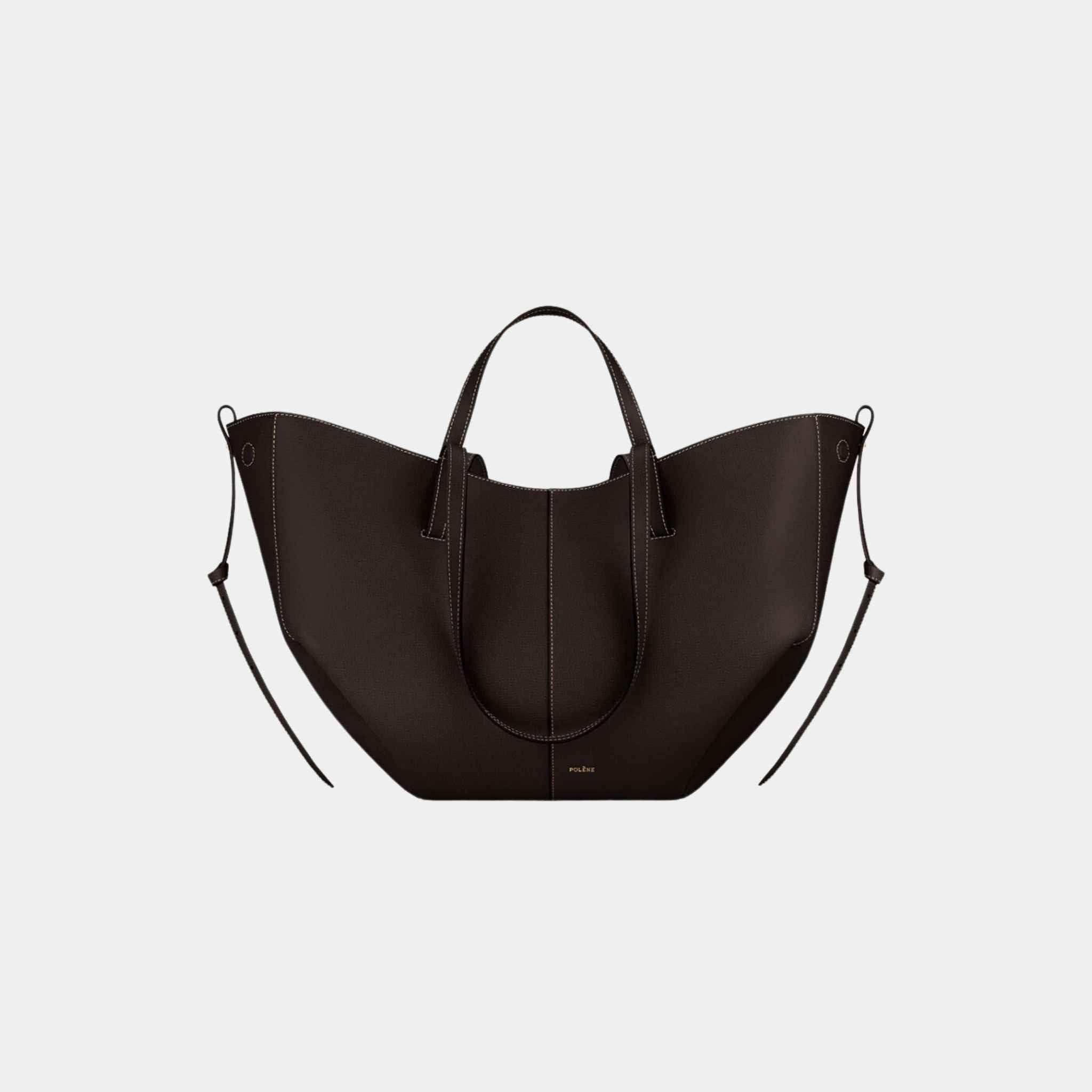 Polene Cyme Handbag, Ebony, Front View