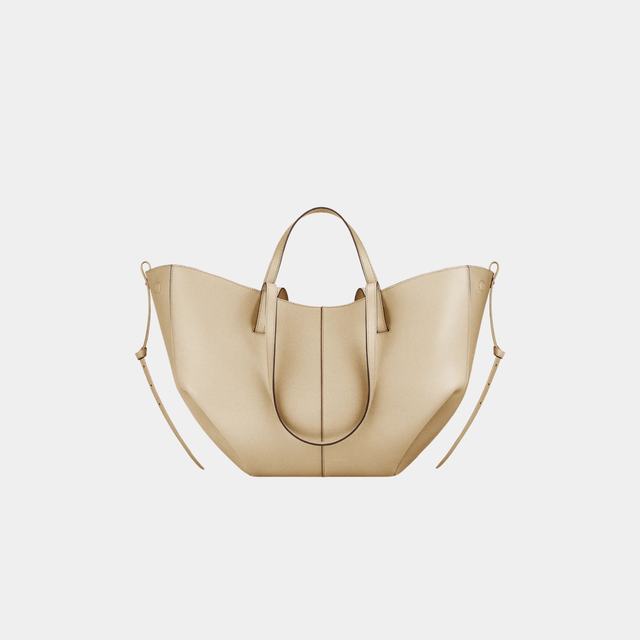 Polene Cyme Handbag, Sand, Front View
