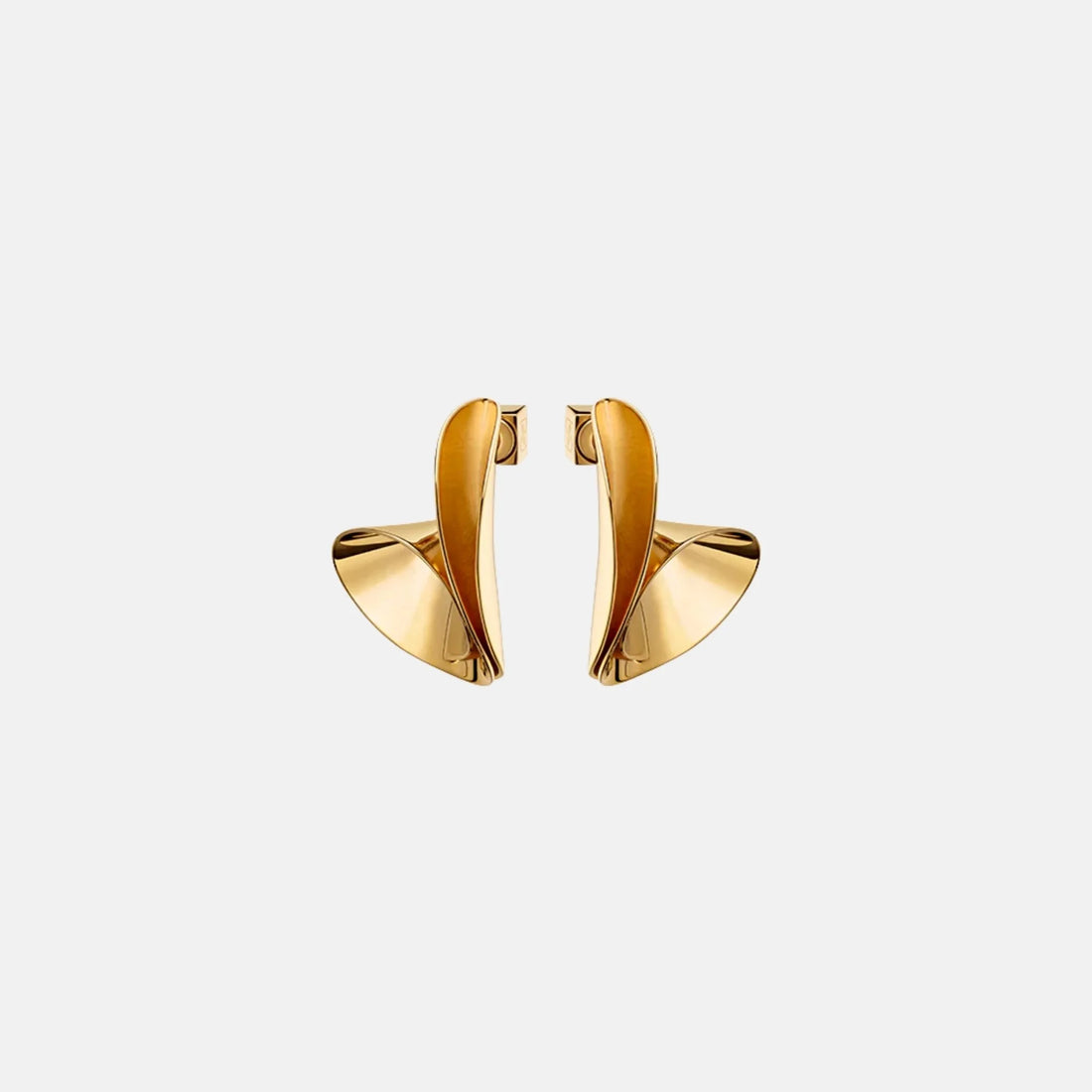 Polene Eole Earrings 24 Carat Gold Gilded Edition, Front