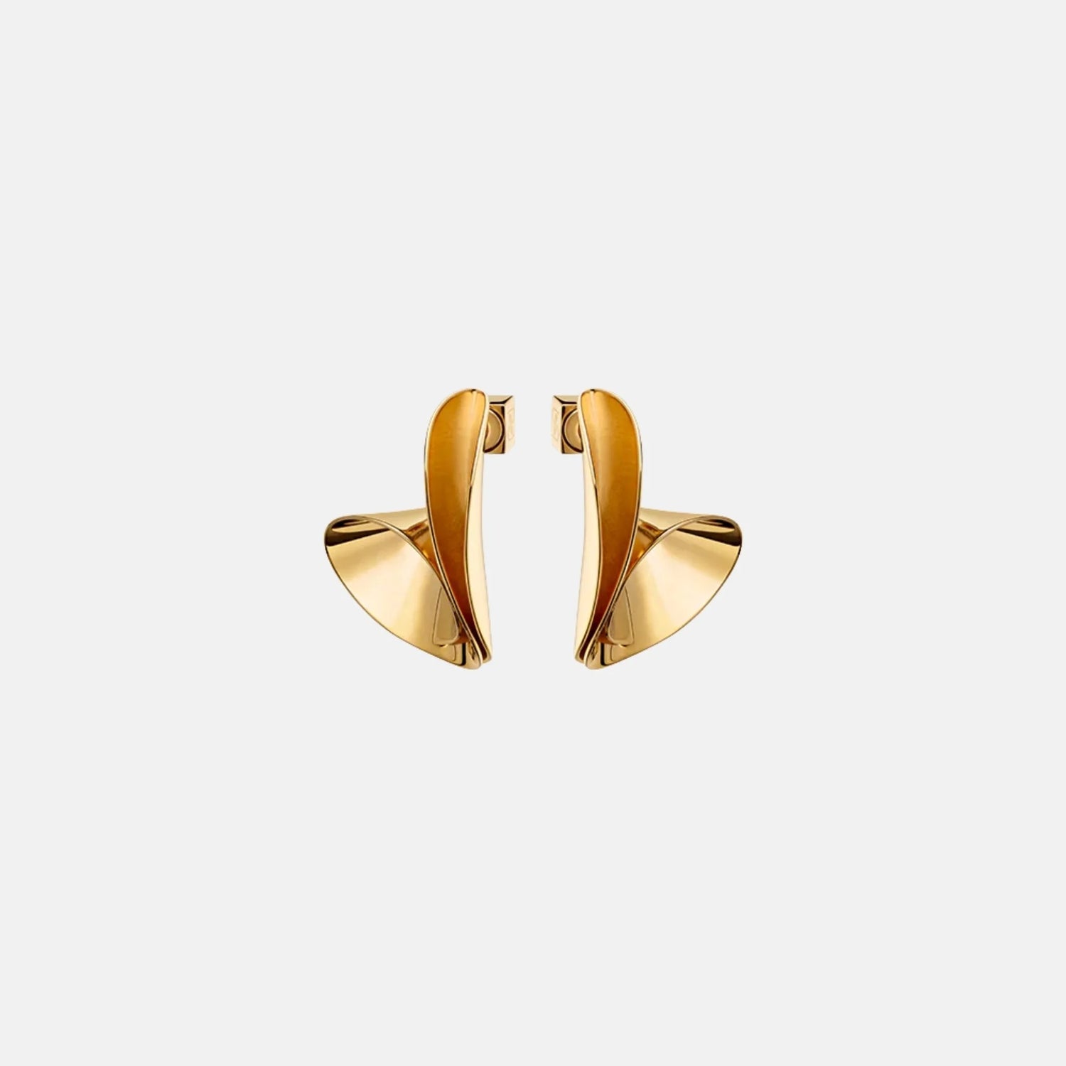 Polene Eole Earrings 24 Carat Gold Gilded Edition, Front