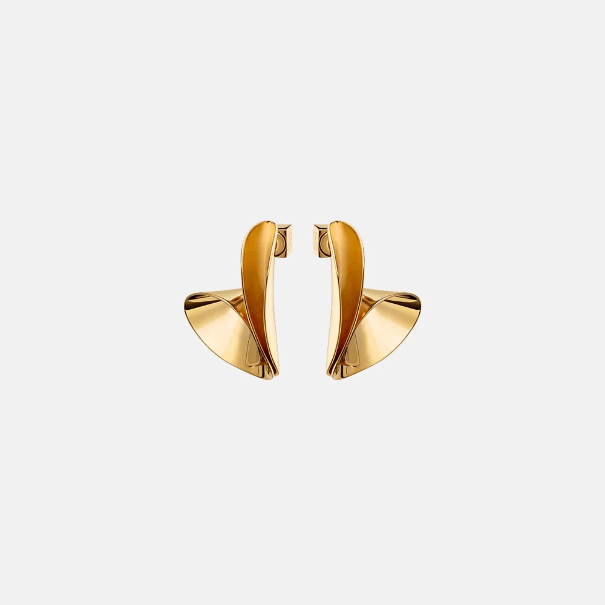 Polene Eole Earrings 24 Carat Gold Gilded Edition, Front