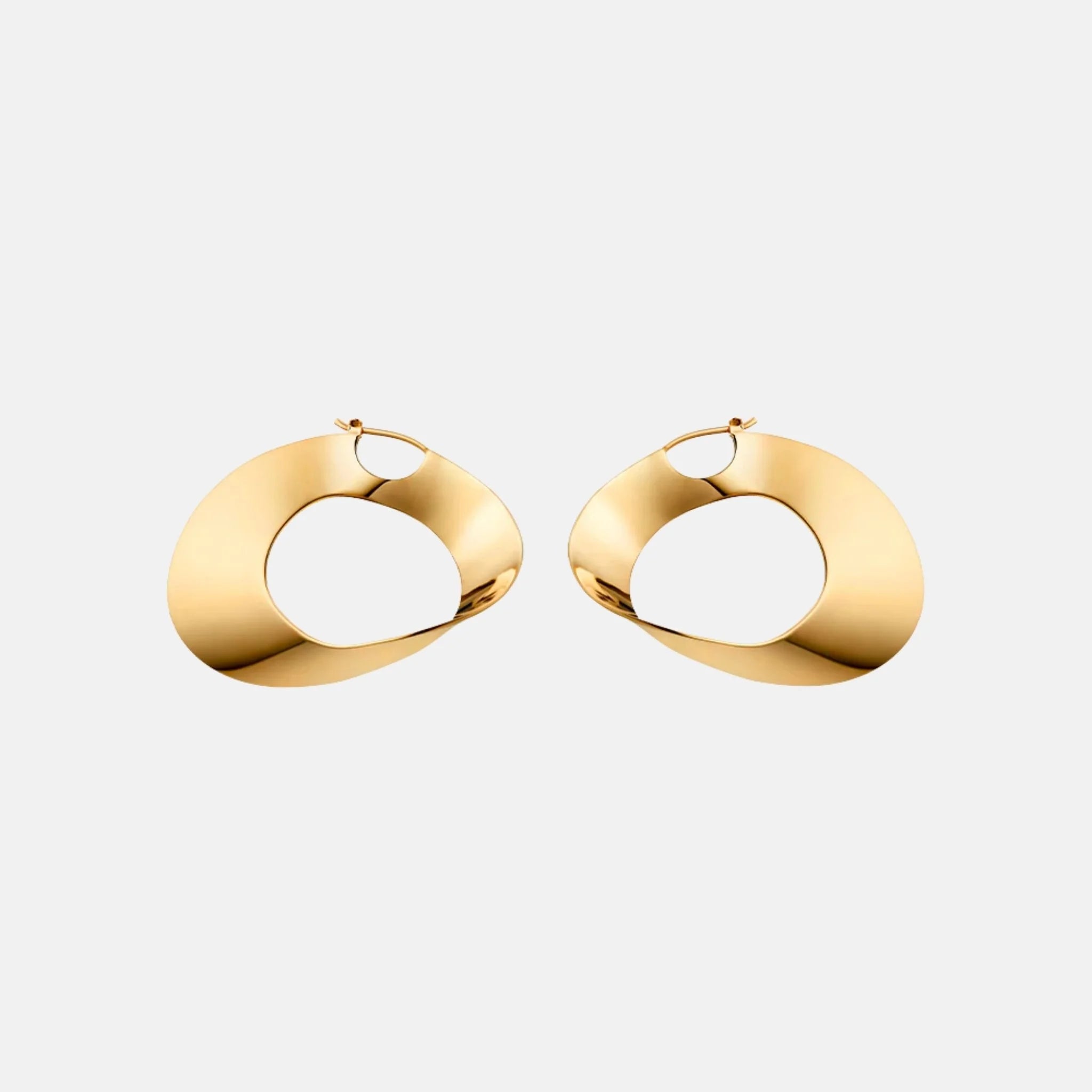 Polene Eole Hoop Earrings 24 Carat Gold Gilded Edition
