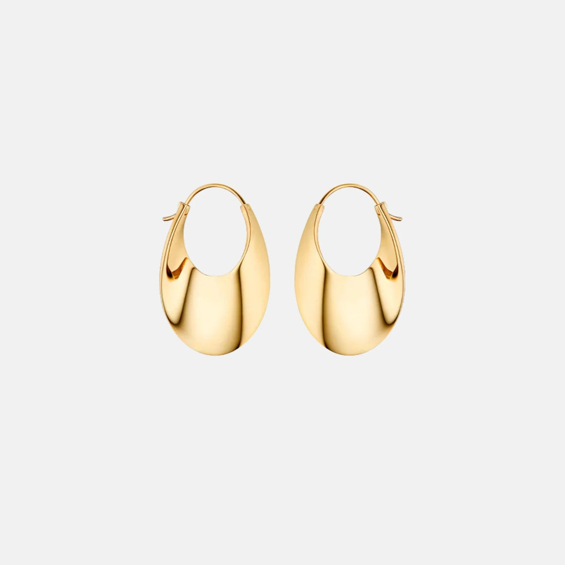 Polene Eole Slim Hoop Earrings 24 Carat Gold Gilded Edition