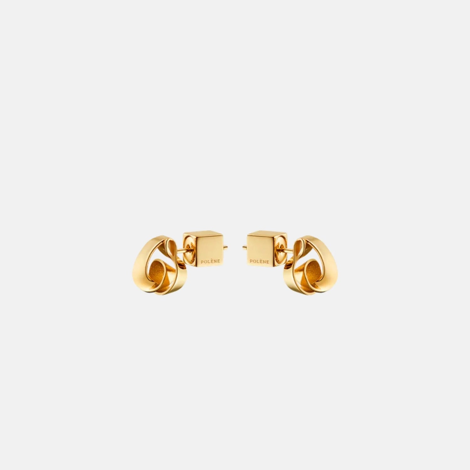 Polene Eole Stud Earrings 24 Carat Gold Gilded Edition, Side