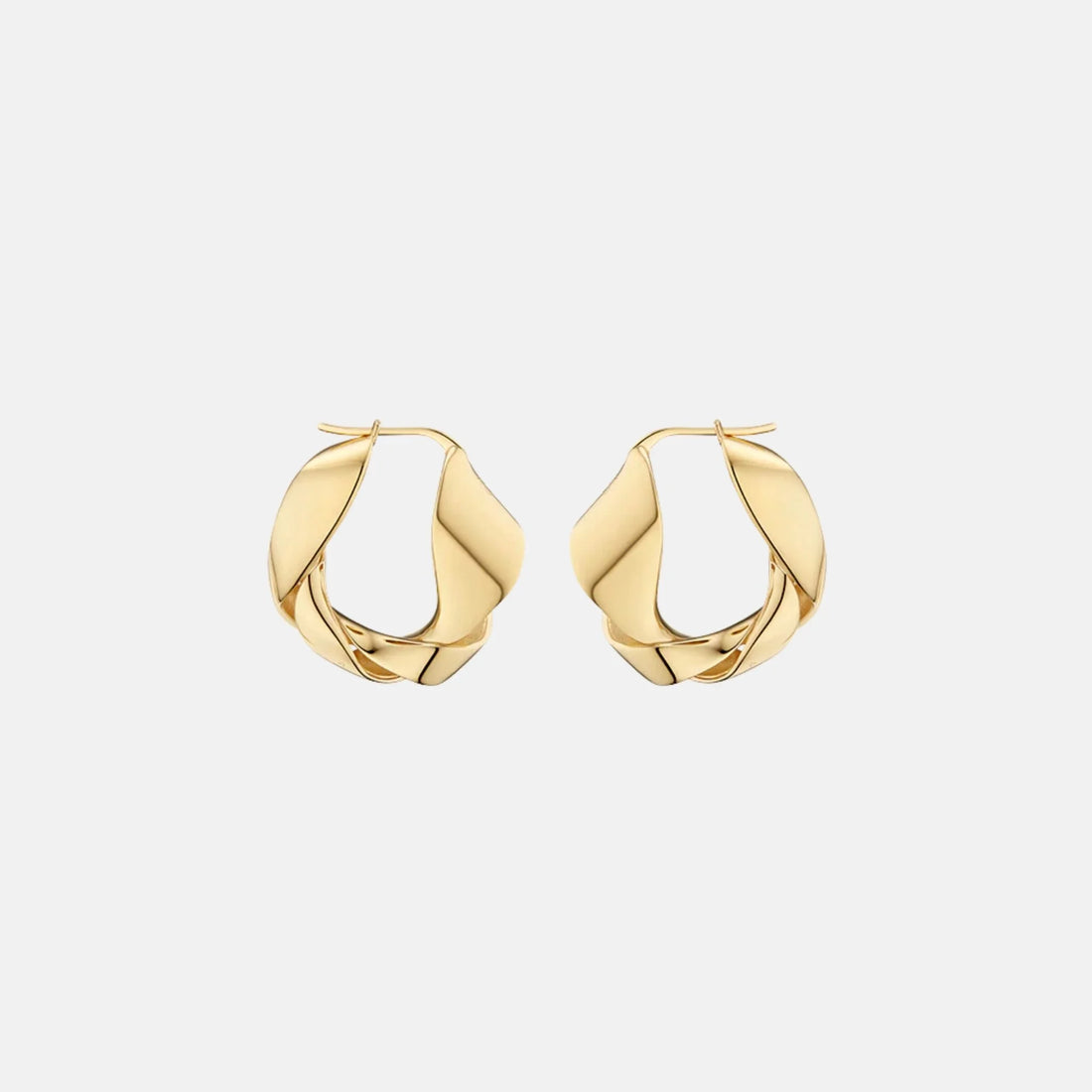 Polene Eole Wavy Hoop Earrings Gilded Edition