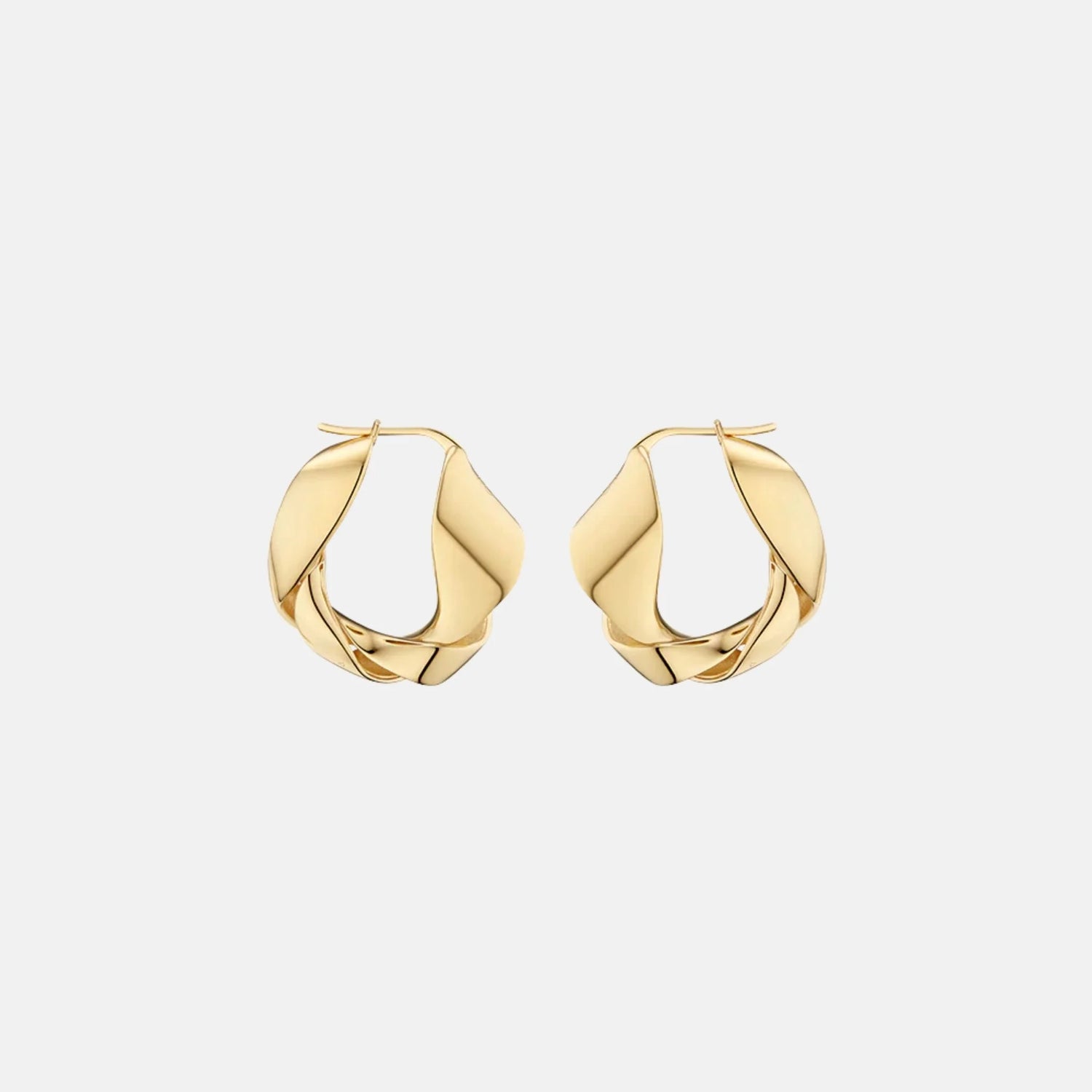 Polene Eole Wavy Hoop Earrings Gilded Edition