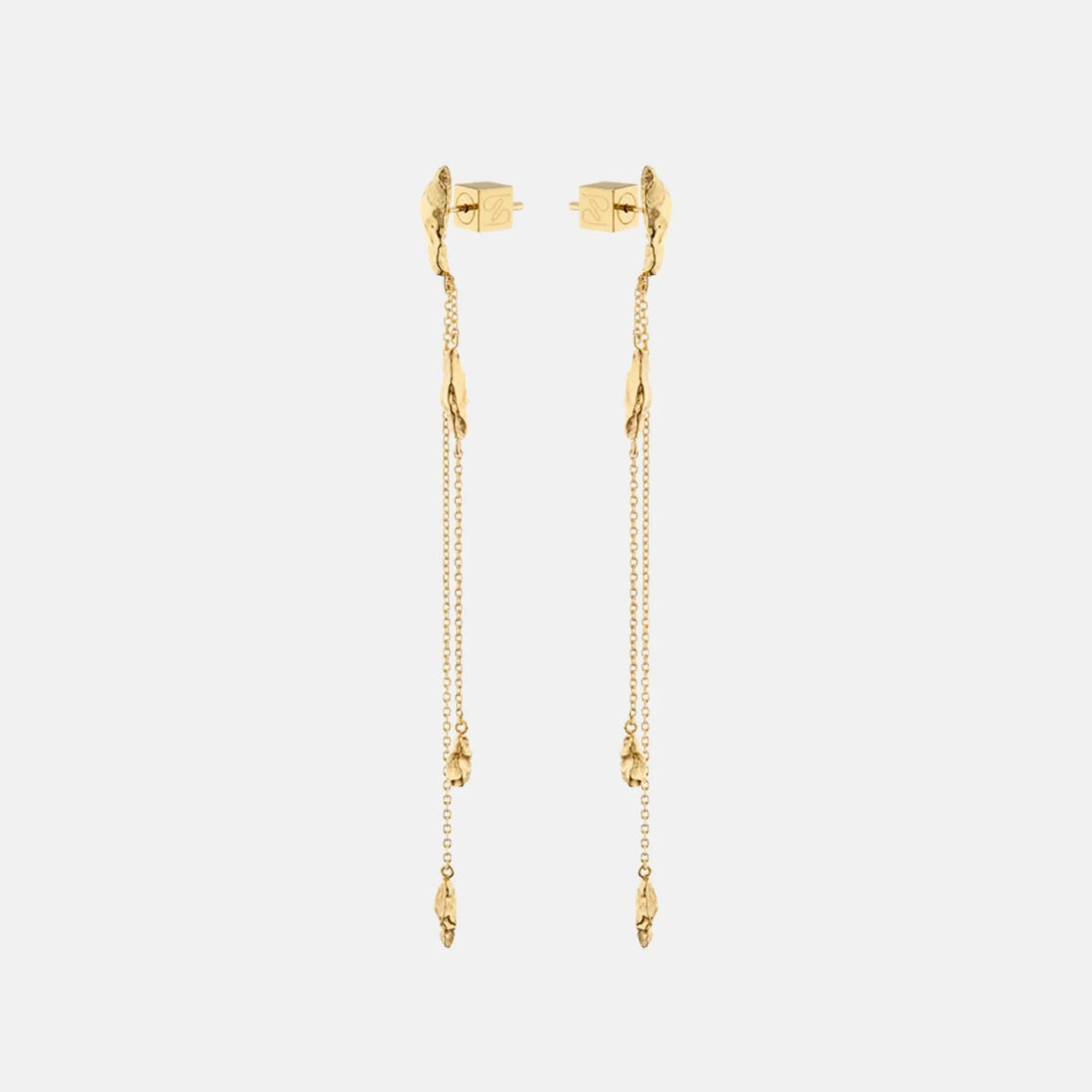 Polene Eroz Chain Earrings Gilded Edition, Side