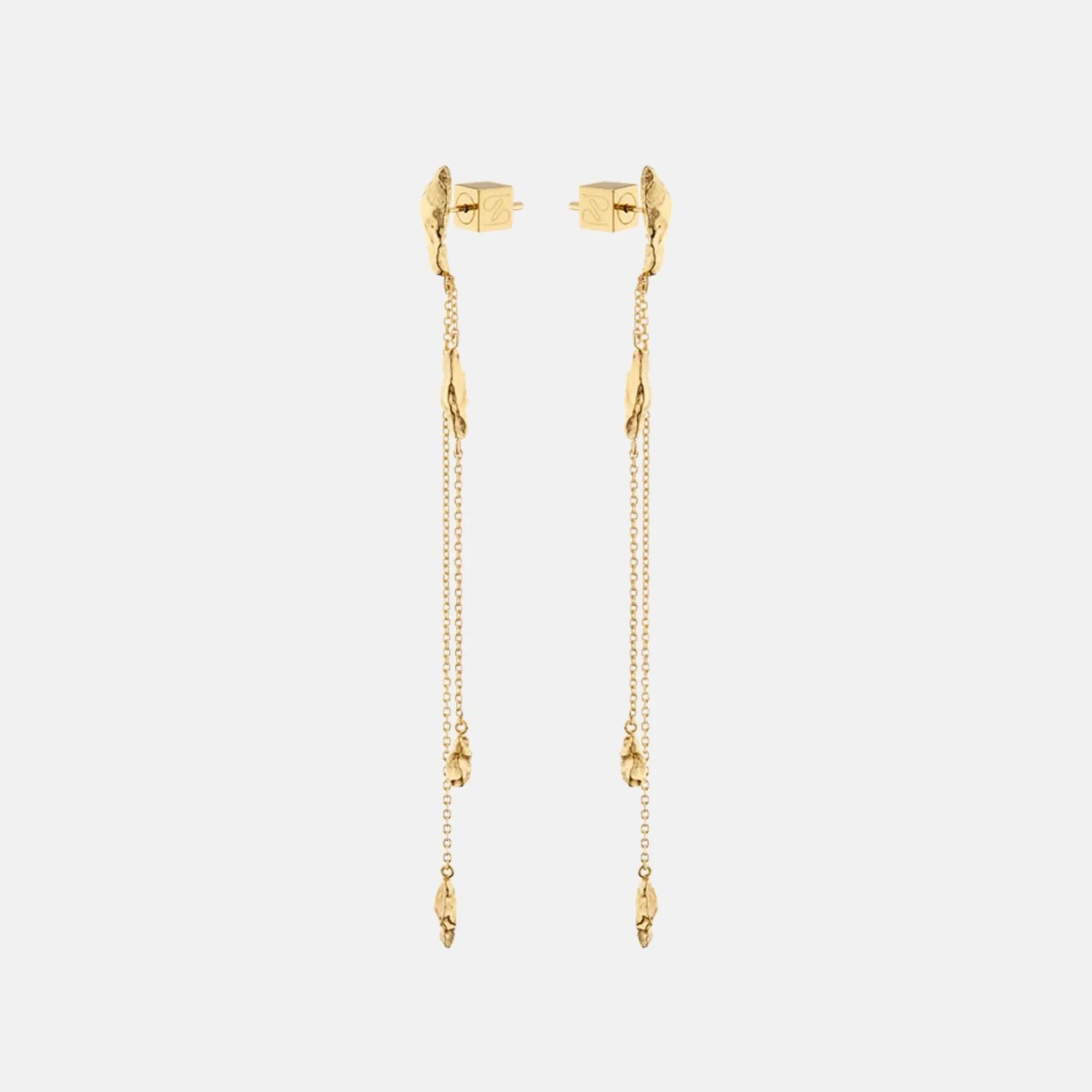 Polene Eroz Chain Earrings Gilded Edition, Side