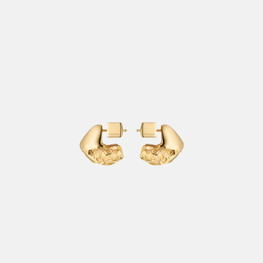Polene Eroz Stud Earrings 24 Carat Gold Gilded Edition, Side