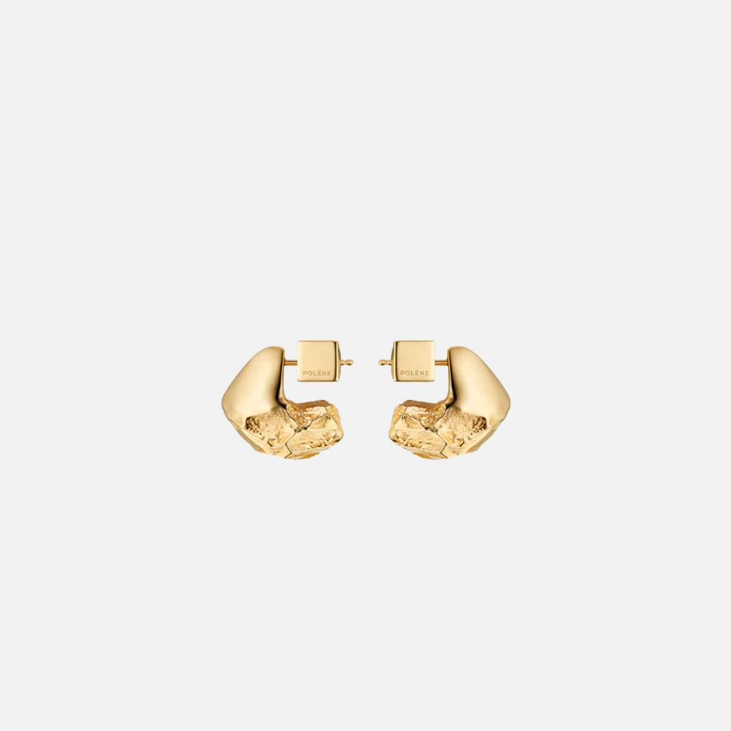 Polene Eroz Stud Earrings 24 Carat Gold Gilded Edition, Side
