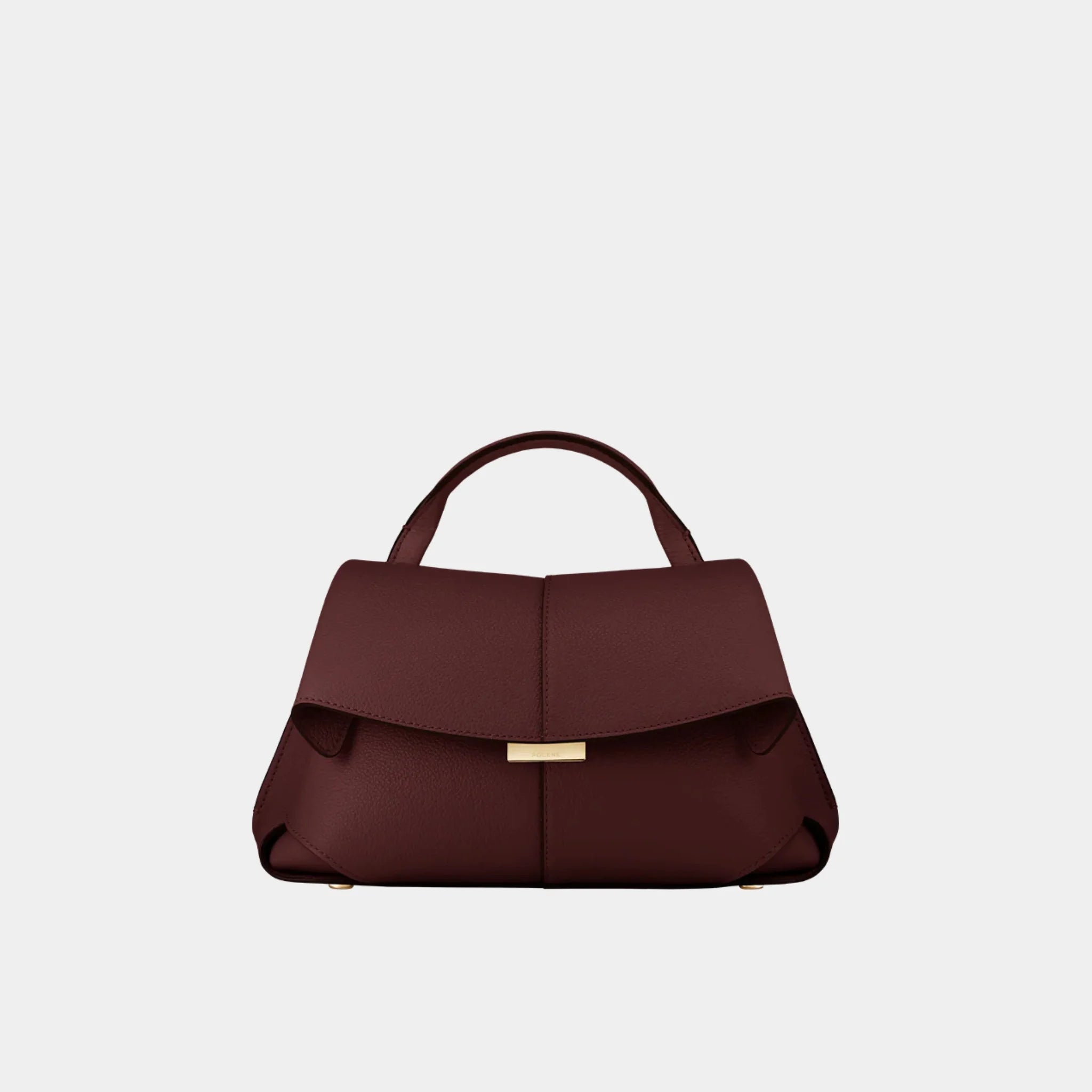 Polene Mokki Mini Handbag, Black Cherry