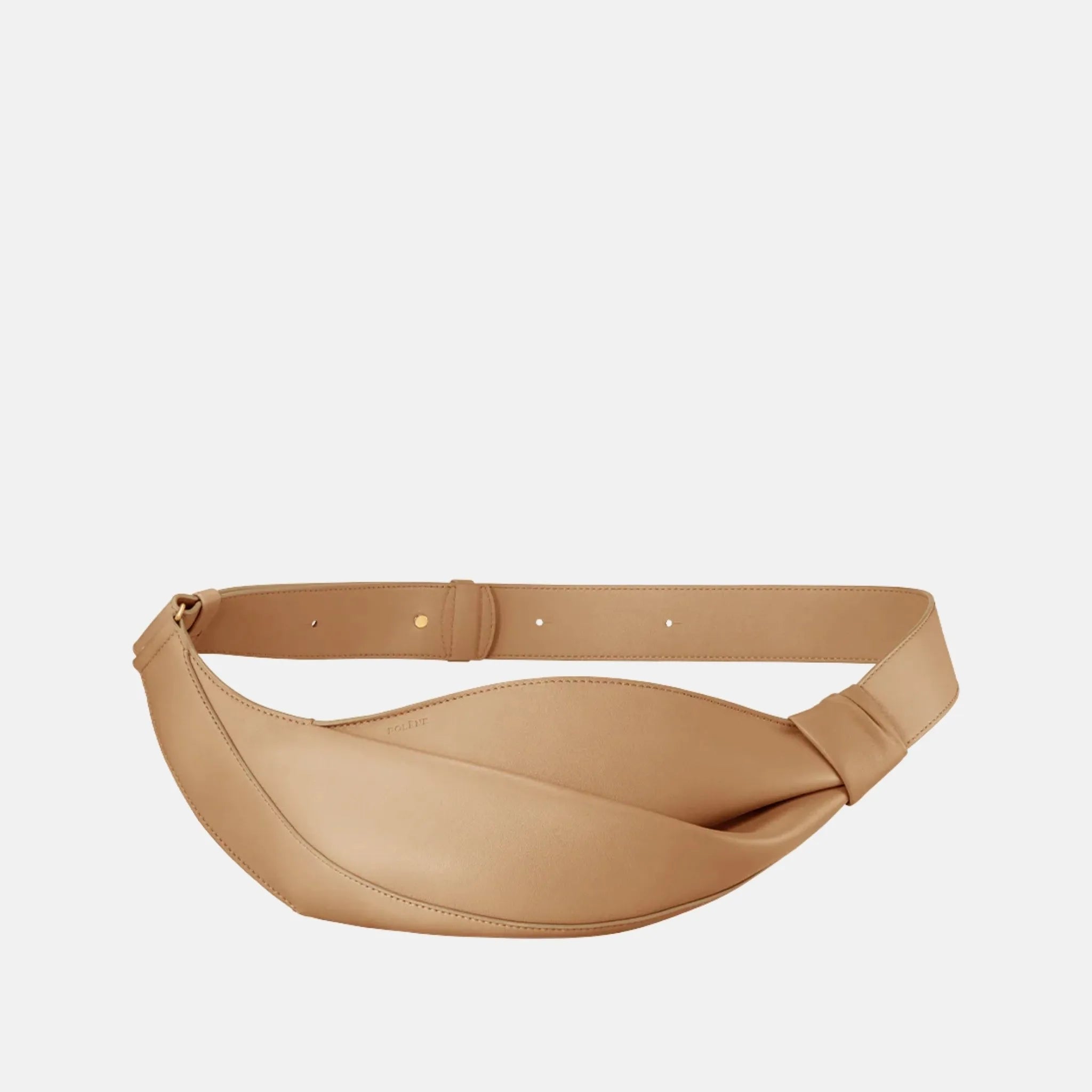 Polene Neyu Smooth Edition Nappa Leather Bag, Beige