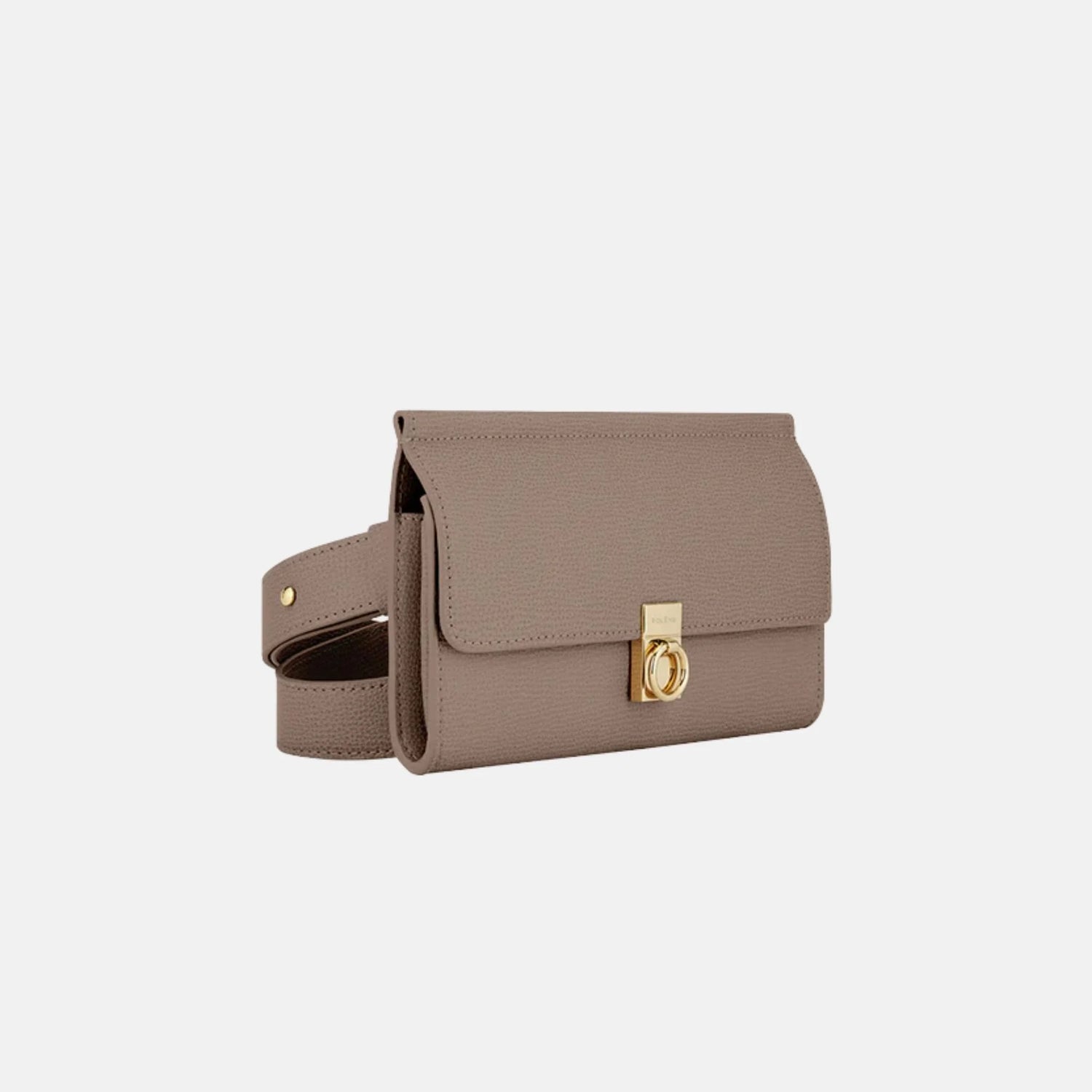 Polene Numero Sept Belt Wallet, Taupe, Side